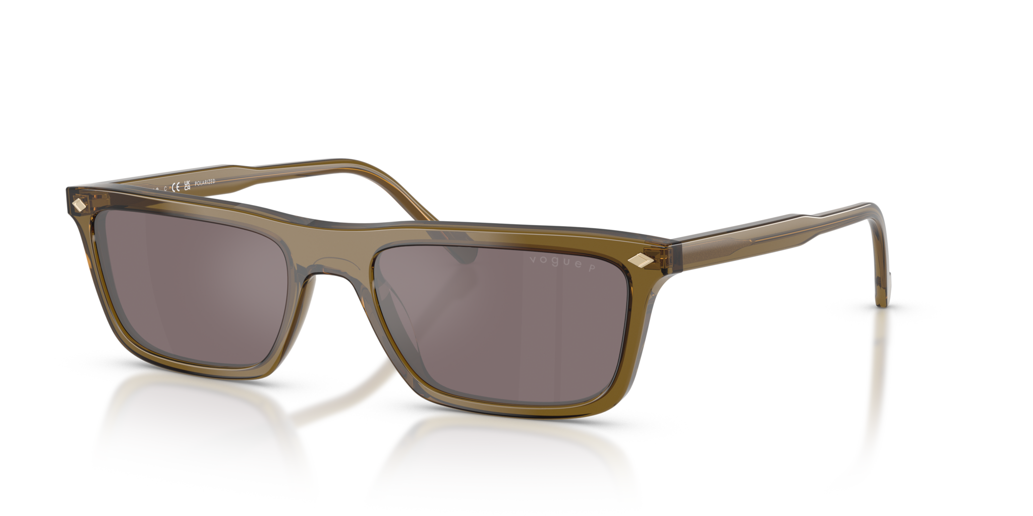 Occhiali da Sole Vogue Uomo VO5687S Verde Oliva Trasparente