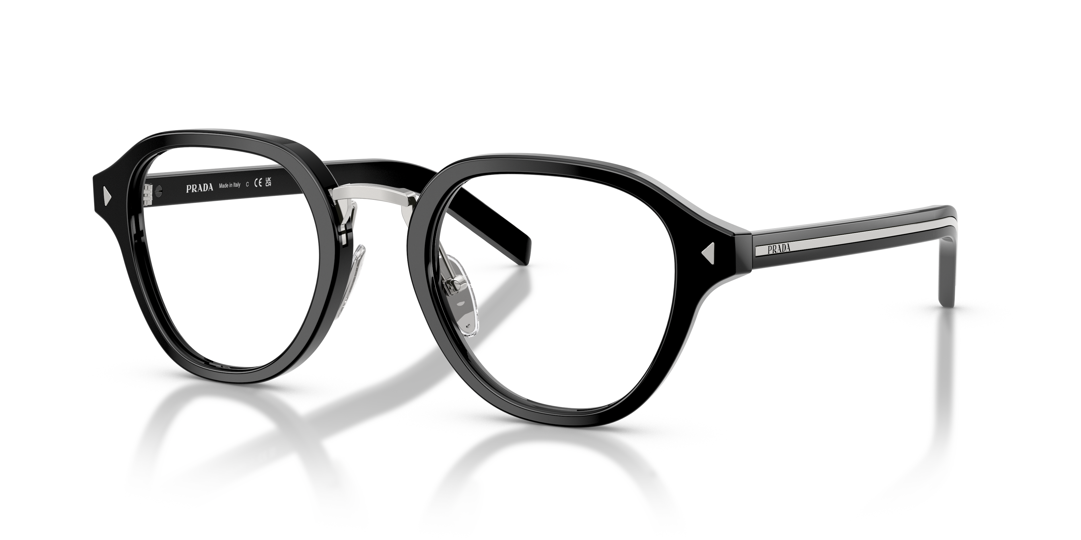 Occhiali da Vista Prada 0PR C05V Uomo Neri | Eleganza Raffinata