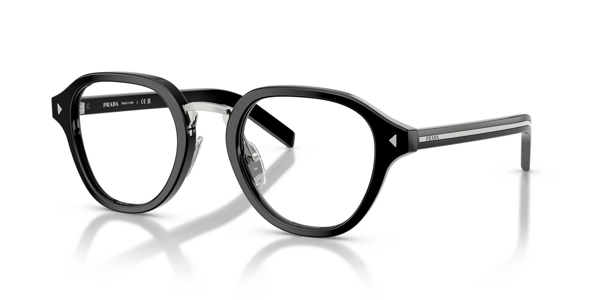 Occhiali da Vista Prada 0PR C05V Uomo Neri | Eleganza Raffinata