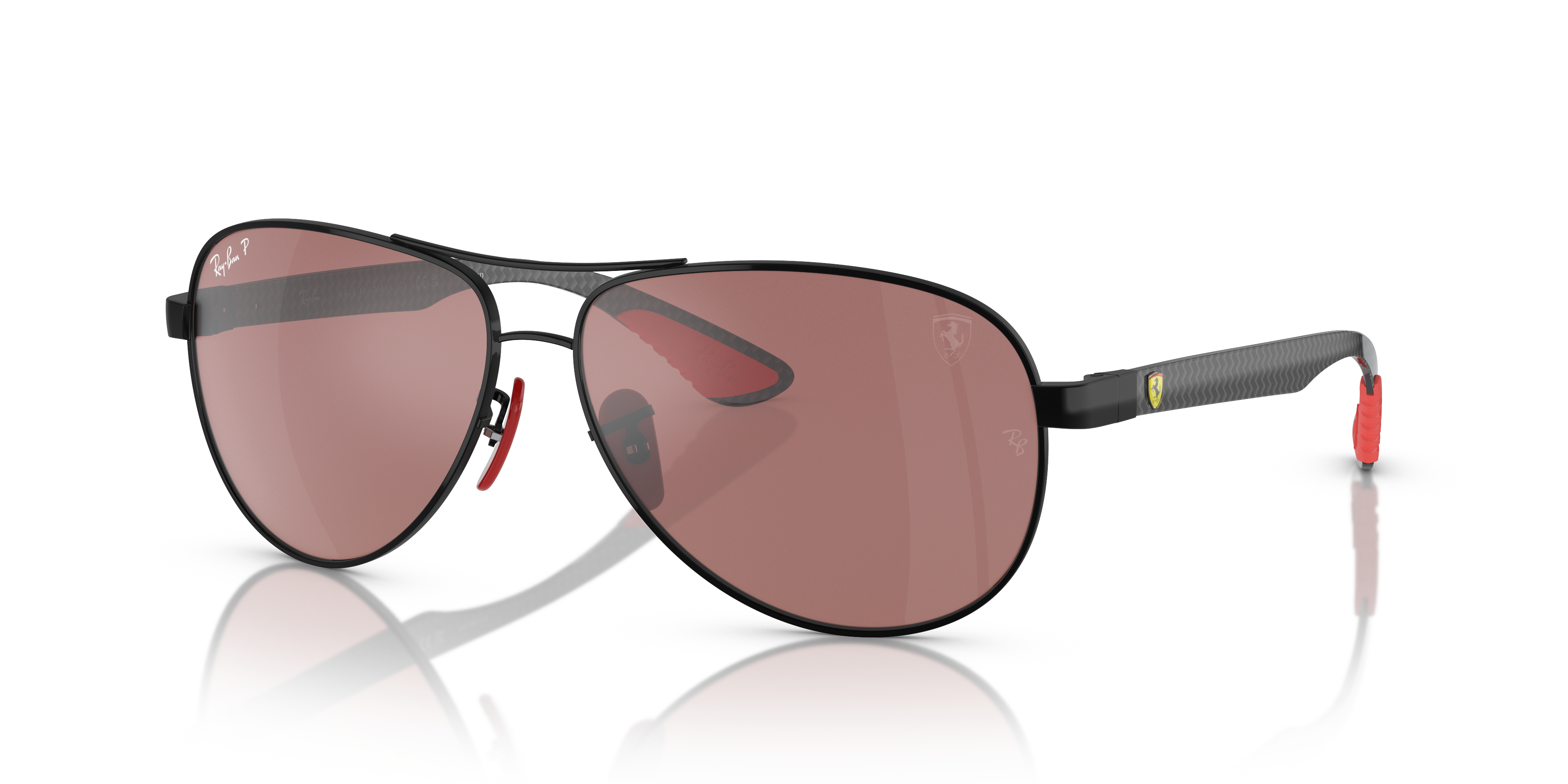 Occhiali da Sole Uomo Ray-Ban Ferrari Polarizzati | 0RB8331M Nero