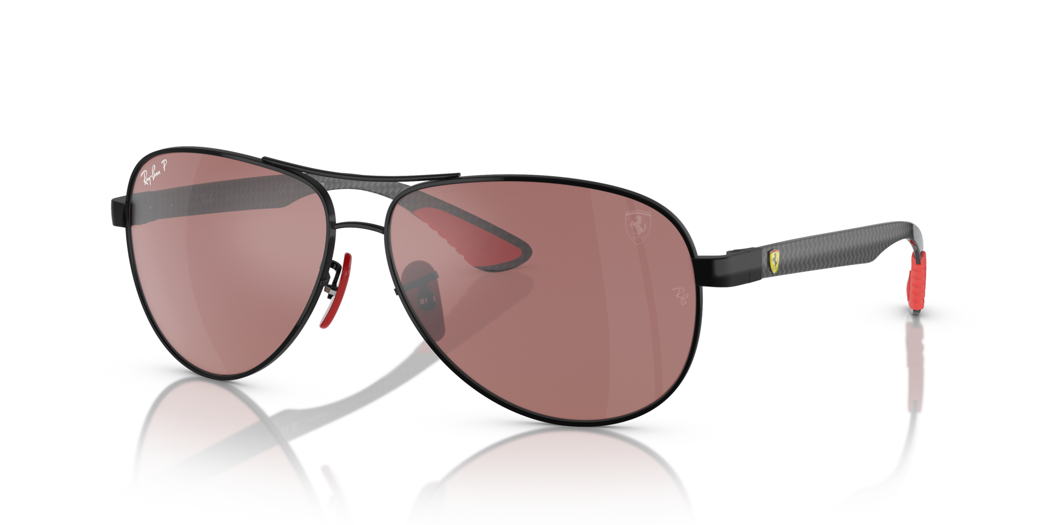 Occhiali da Sole Uomo Ray-Ban Ferrari Polarizzati | 0RB8331M Nero