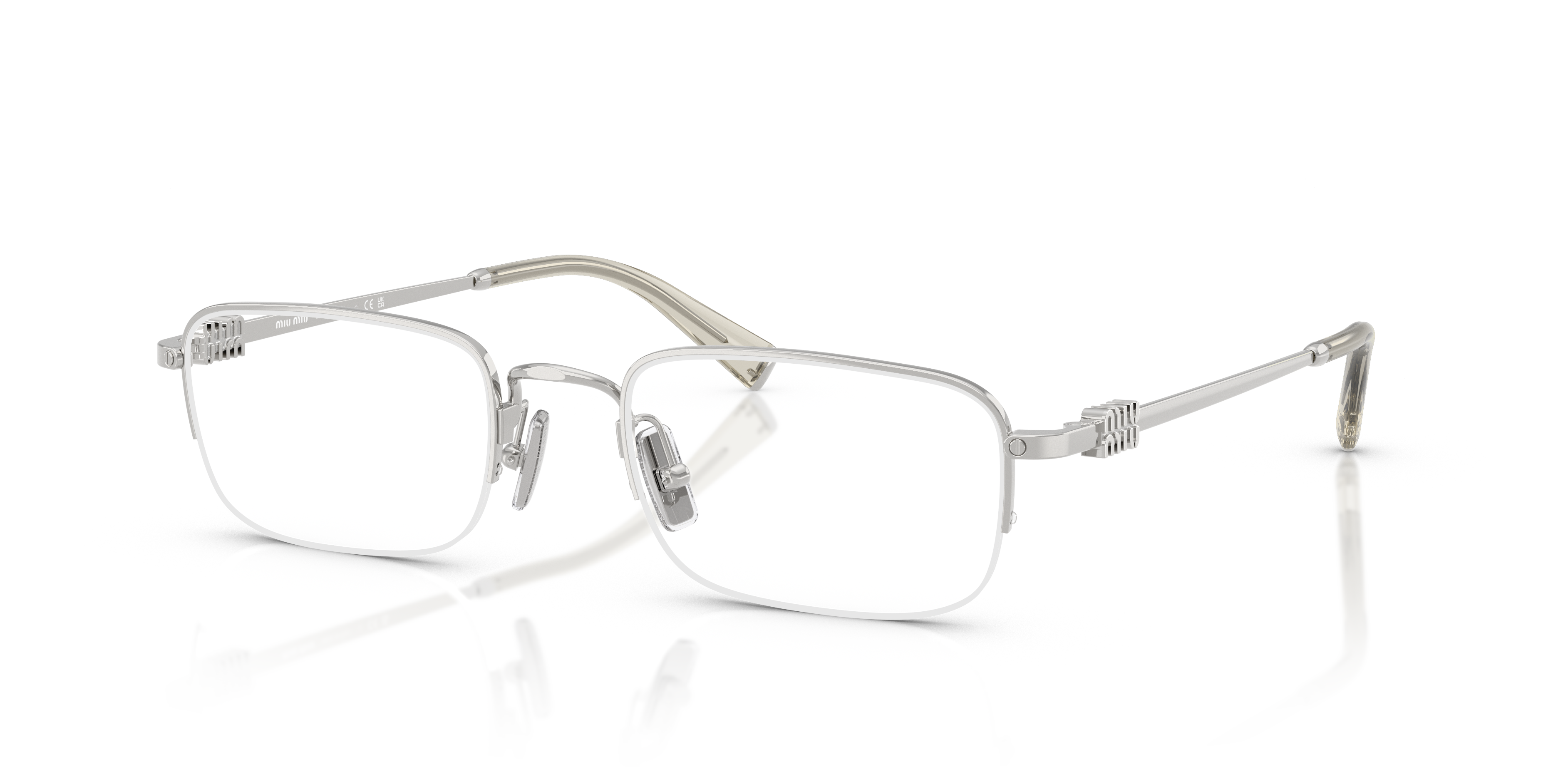 Miu Miu 0MU 52WV Occhiali da Vista Donna Silver | Eleganza Moderna