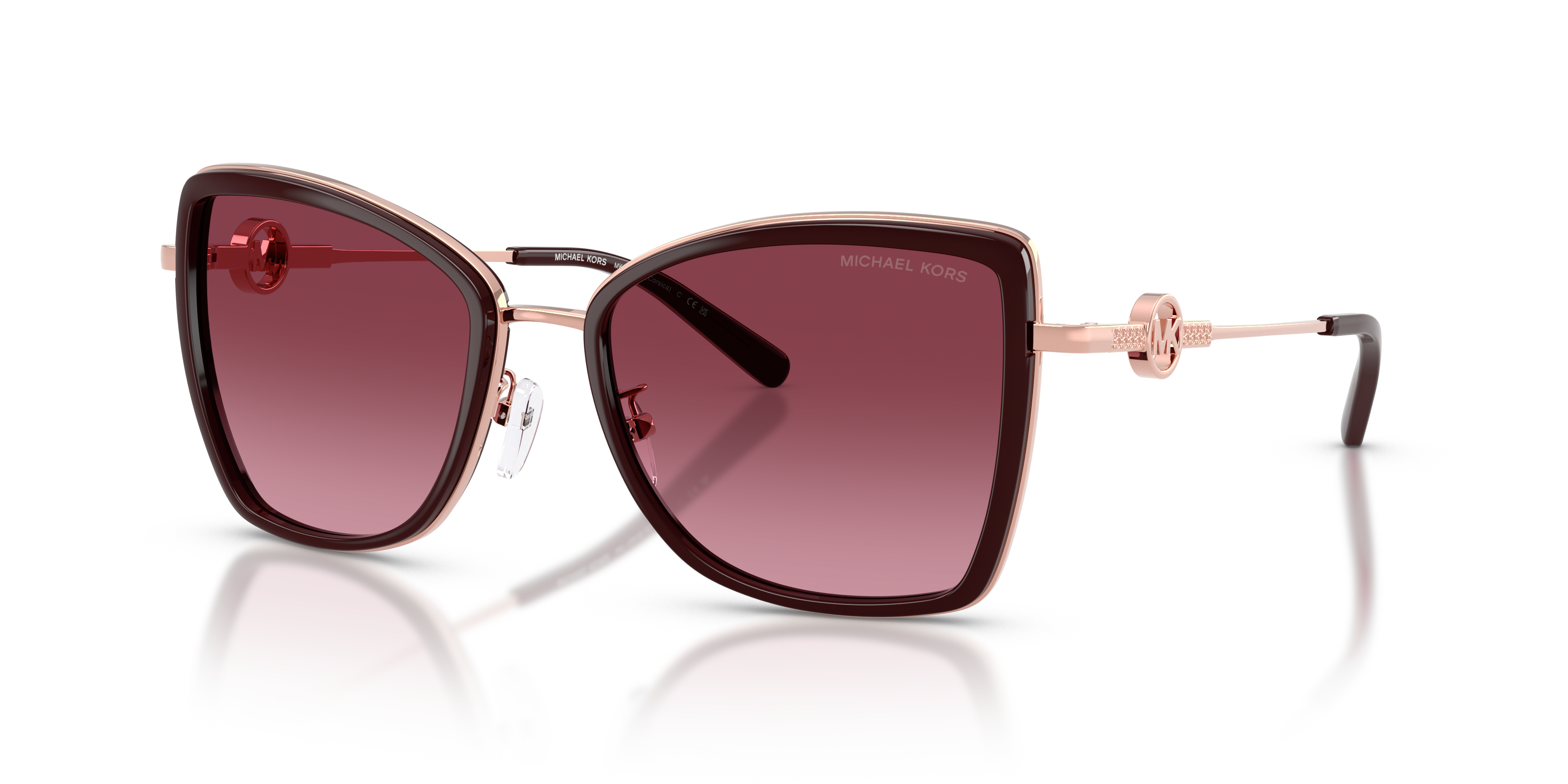 Occhiali da Sole Michael Kors Donna Corsica Rose Gold/Cordovan