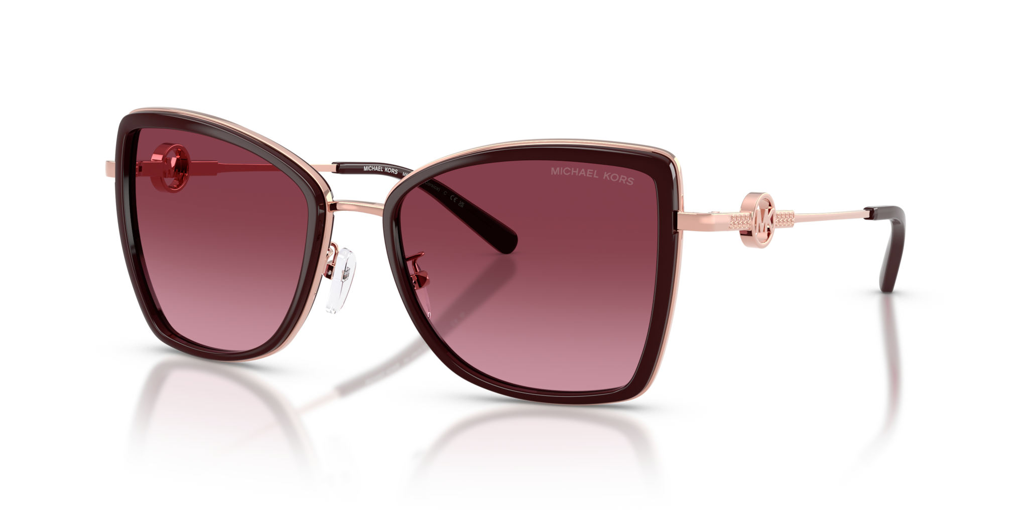 Occhiali da Sole Michael Kors Donna Corsica Rose Gold/Cordovan