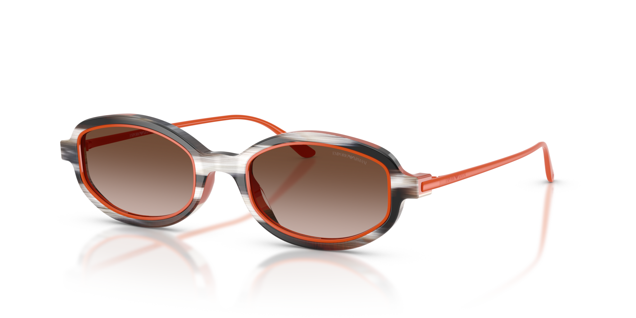 Occhiali da sole Emporio Armani 0EA4276U donna Shiny Striped Beige/Ora
