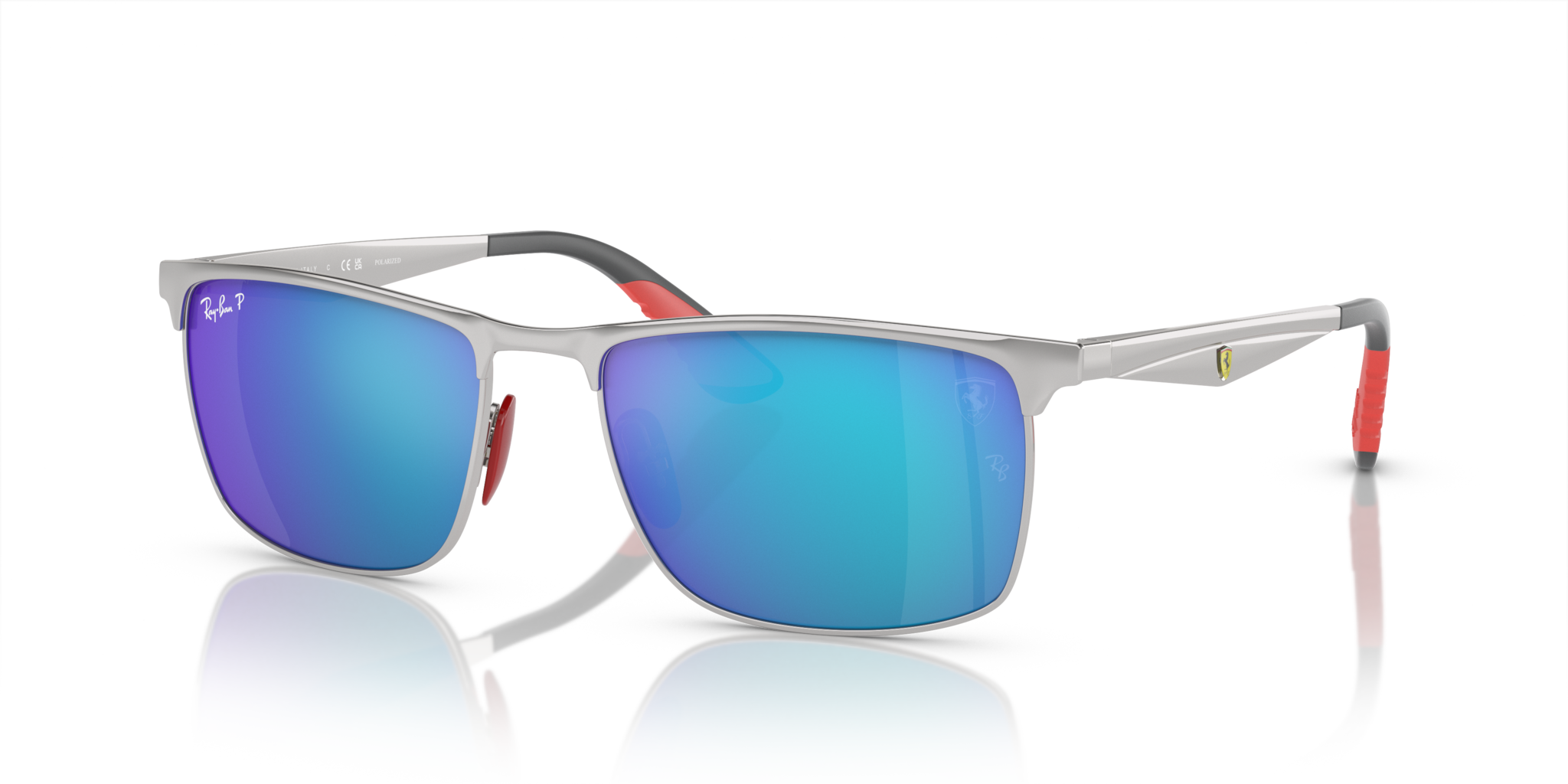 Occhiali da sole Ray-Ban Scuderia Ferrari Polarizzati RB3726M Silver