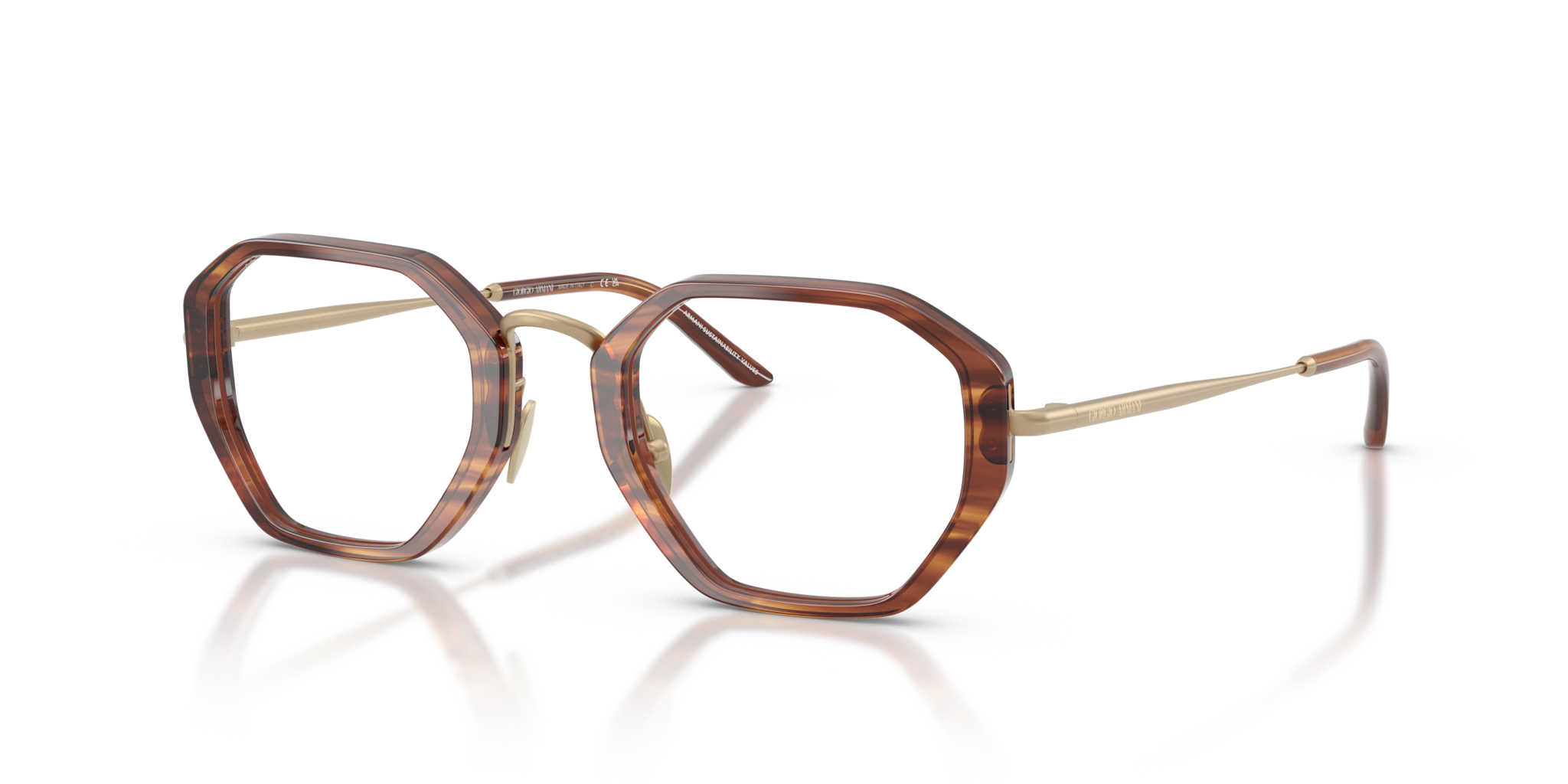 Occhiali da Vista Giorgio Armani 0AR7282 Uomo Marrone Striato