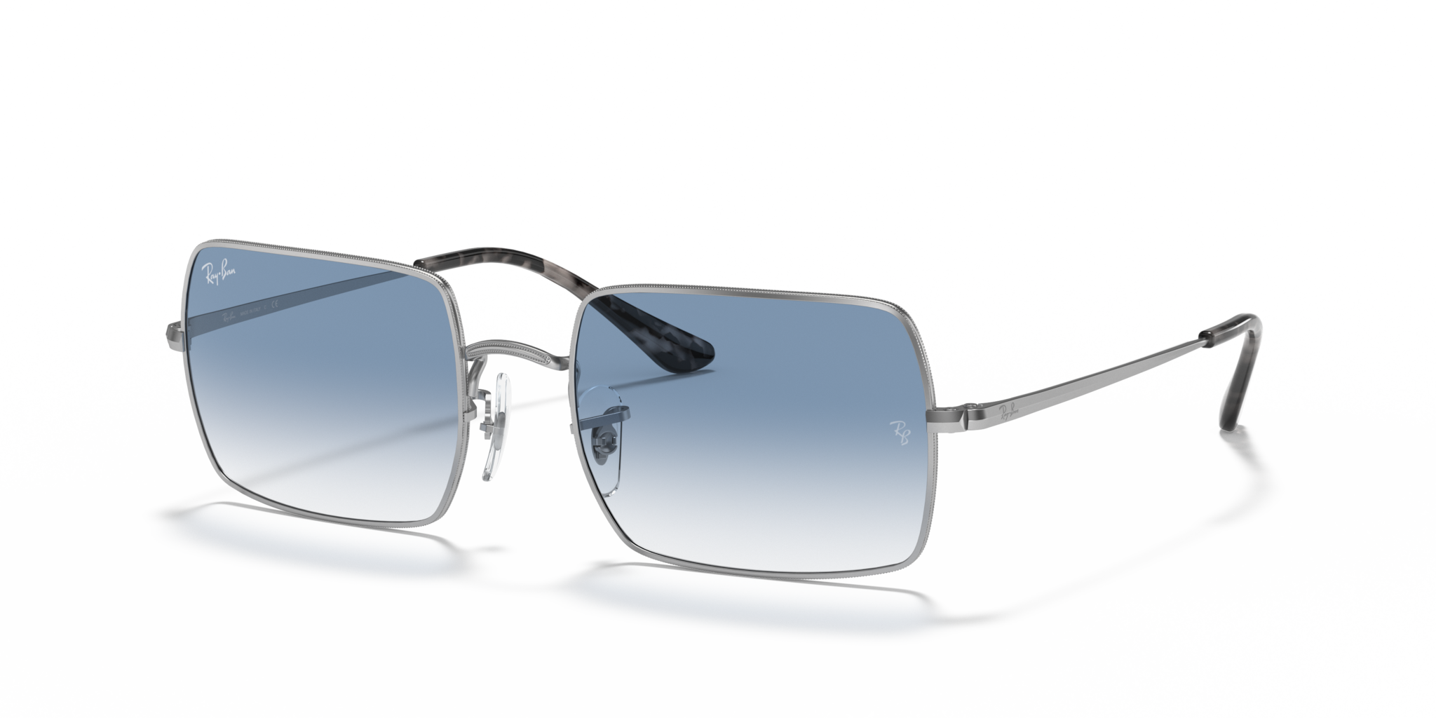 Occhiali da Sole Ray-Ban 0RB1969 Rectangle Argento | Design Iconico