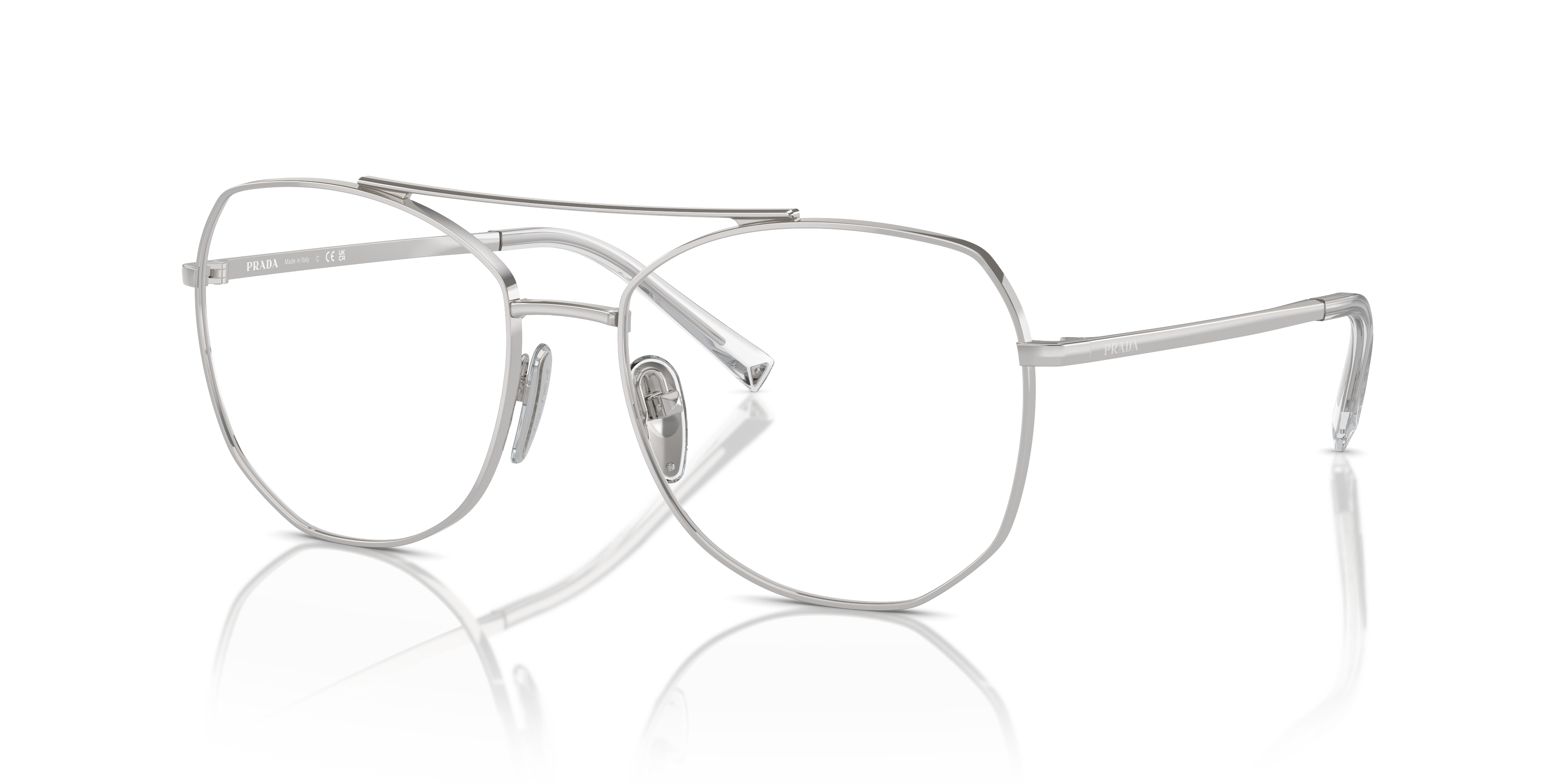 Occhiali da Vista Prada 0PR A58V Donna Argento - Eleganza Raffinata
