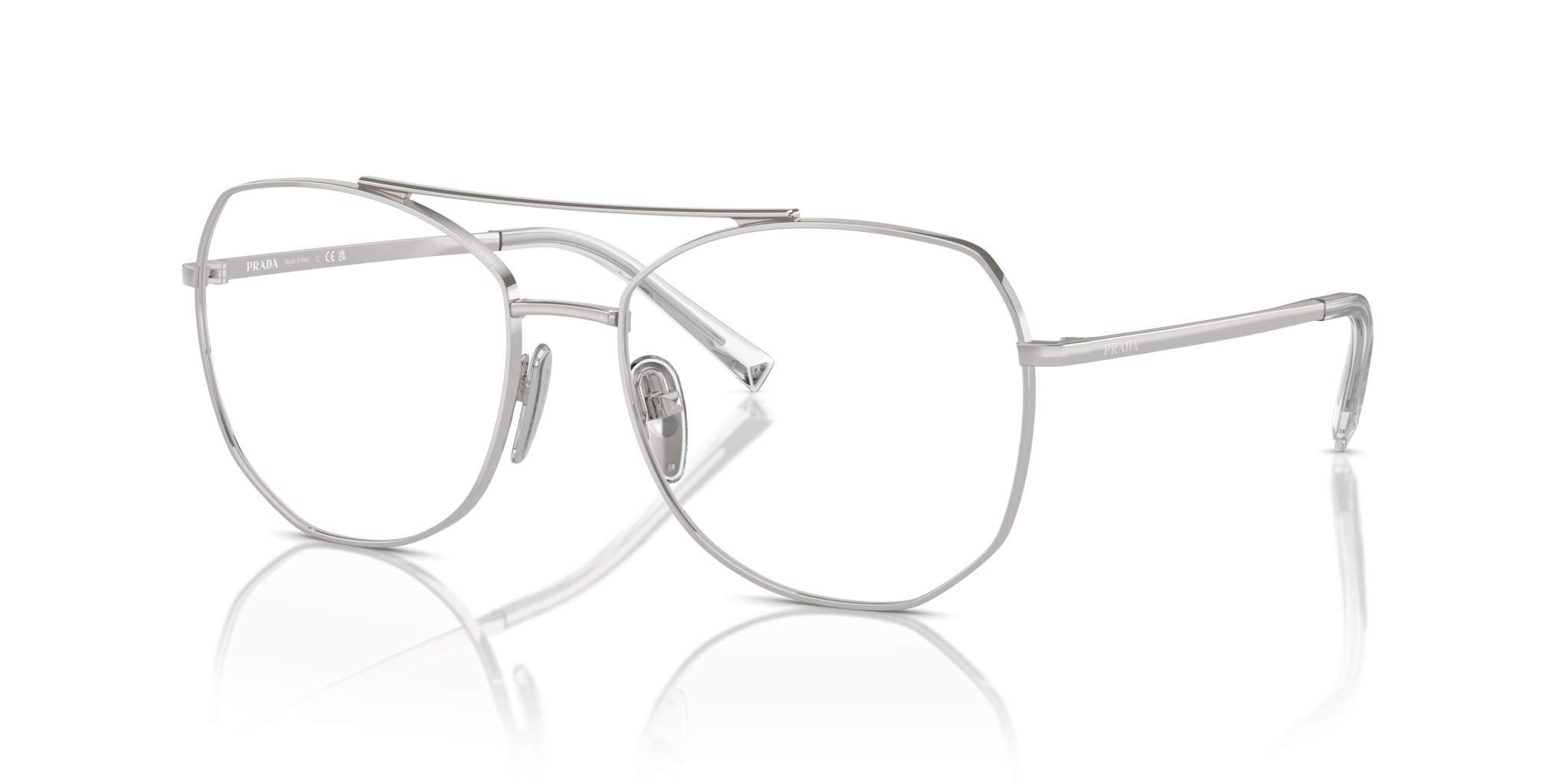 Occhiali da Vista Prada 0PR A58V Donna Argento - Eleganza Raffinata