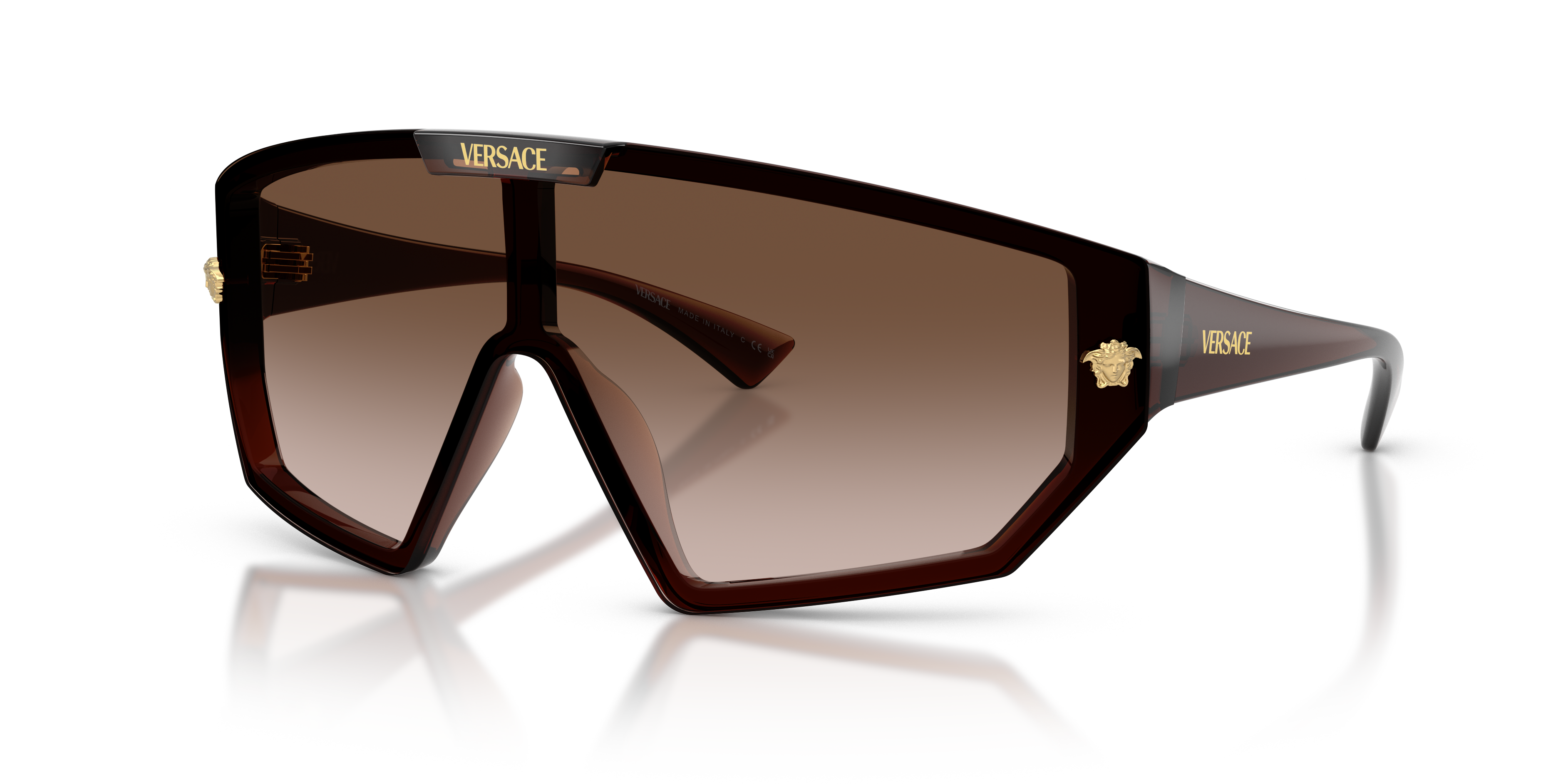 Occhiali da Sole Versace Uomo VE4461 Marrone Trasparente Originali