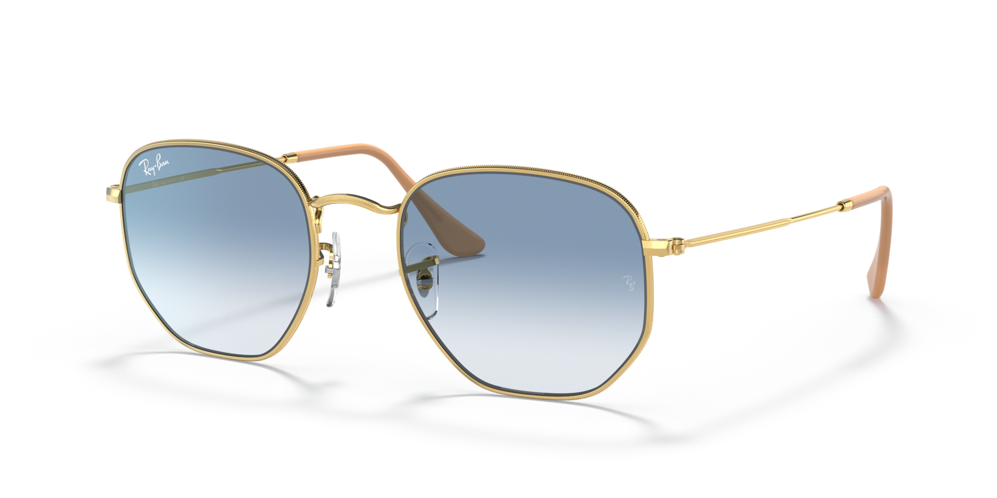 Occhiali da Sole Ray-Ban Hexagonal Arista Gold Unisex - 0RB3548