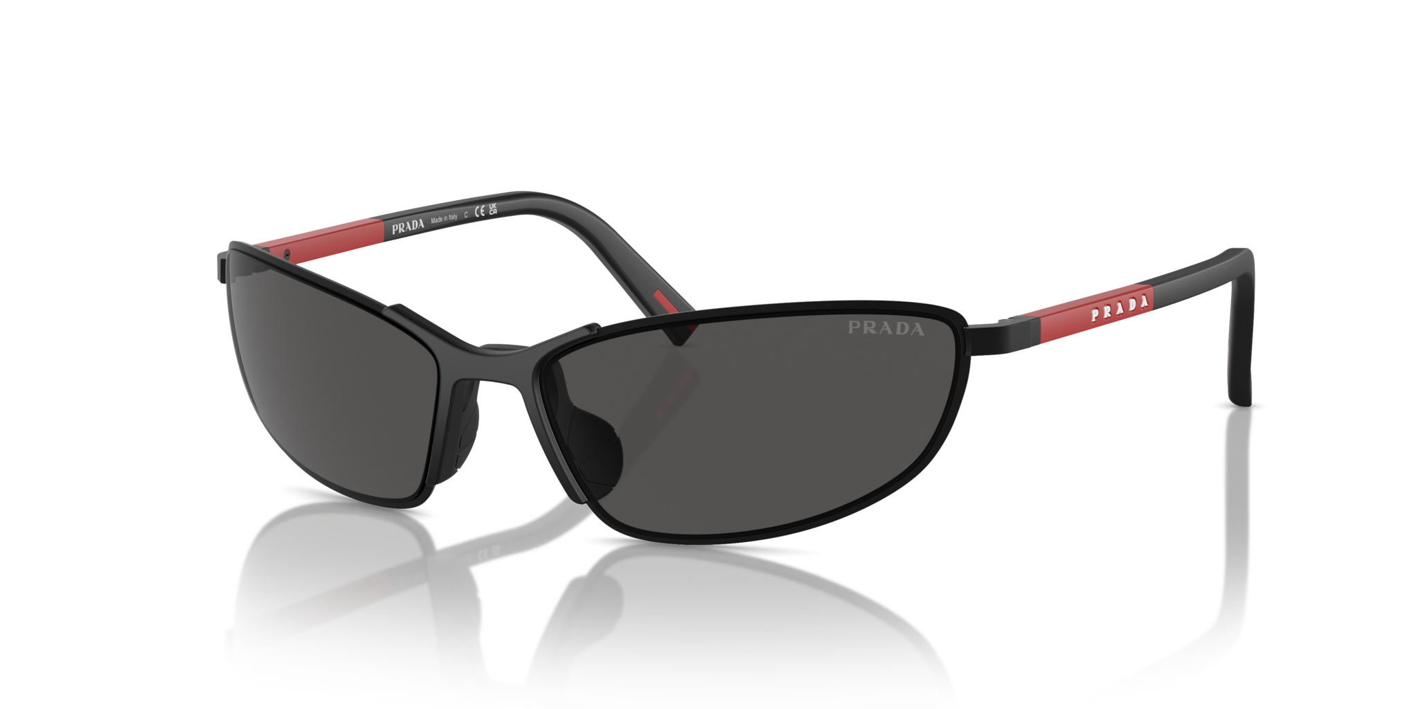 Occhiali da sole Prada Linea Rossa PS 55ZS uomo - Nero Opaco