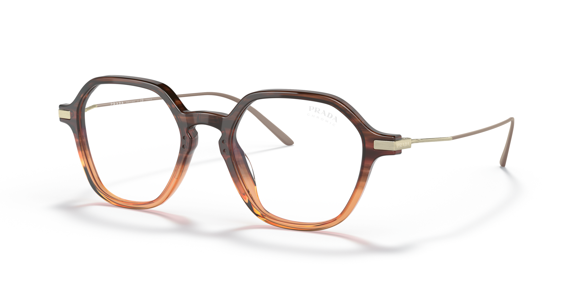 Occhiali da Sole Prada PR 11YS Donna Moro Gradient Amber Originali