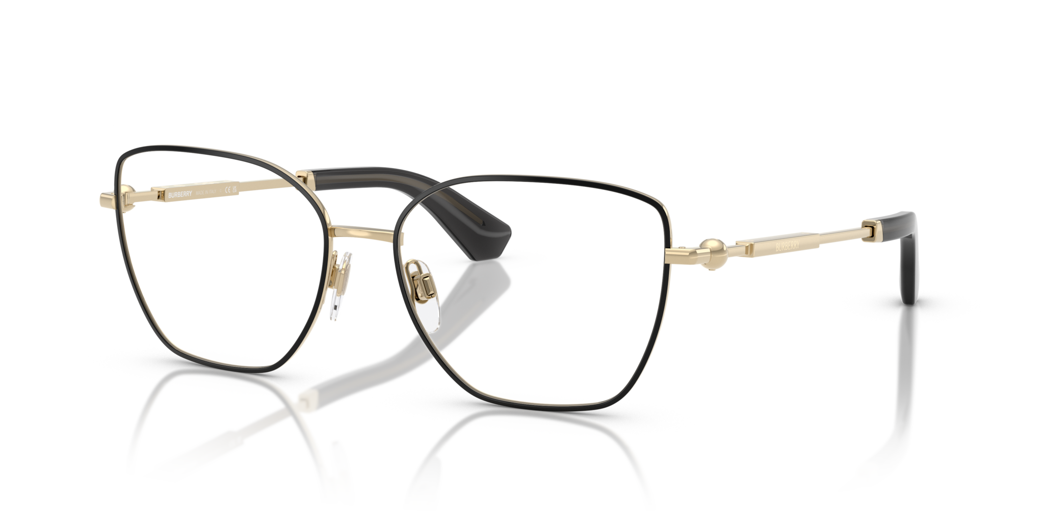 Occhiali da Vista Burberry Donna 0BE1390 | Oro Chiaro Bordo Nero
