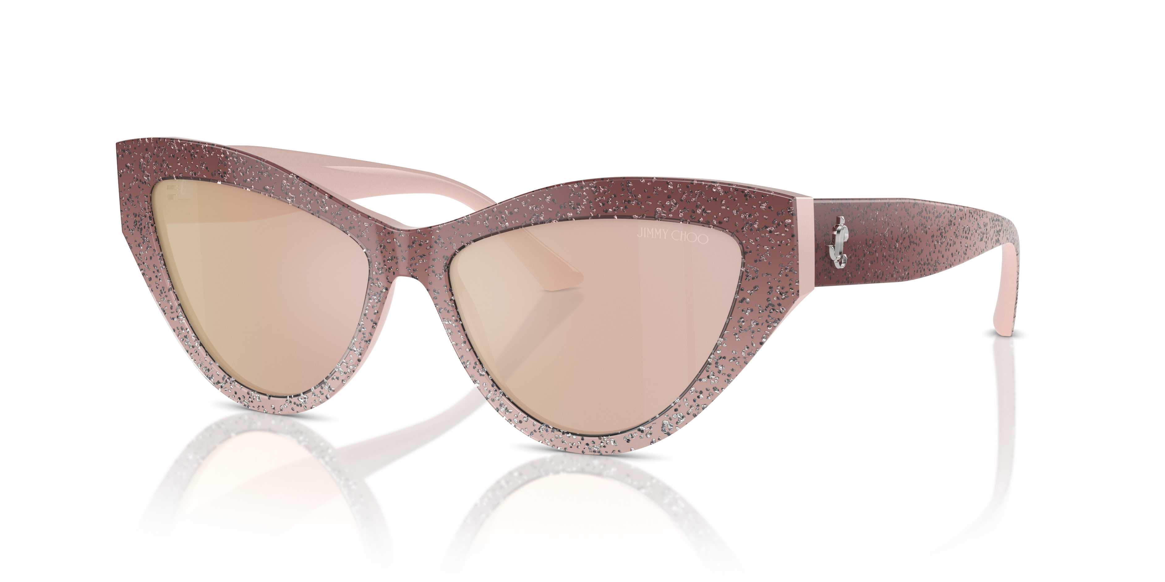 Occhiali da Sole Donna Jimmy Choo JC5004 Rosa Glitter Sfumato