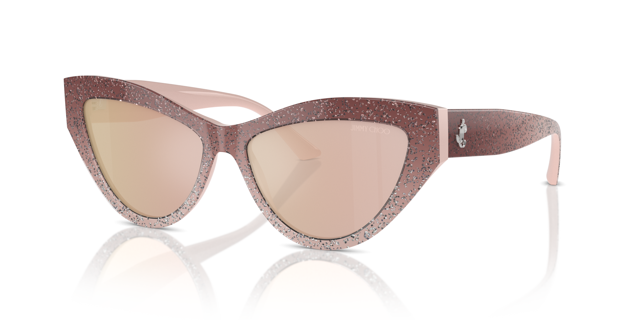 Occhiali da Sole Donna Jimmy Choo JC5004 Rosa Glitter Sfumato