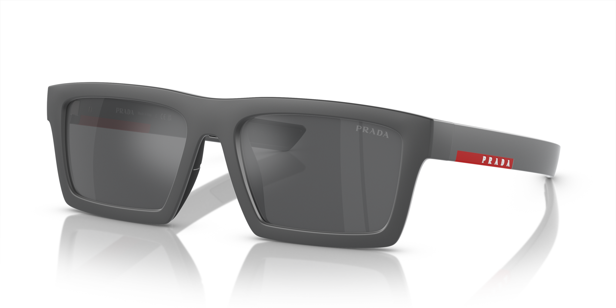 PRADA LINEA ROSSA PS 02ZSU - 18K60A METAL GRAY | MEN'S CALIBER 55 SUNGLASSES 
