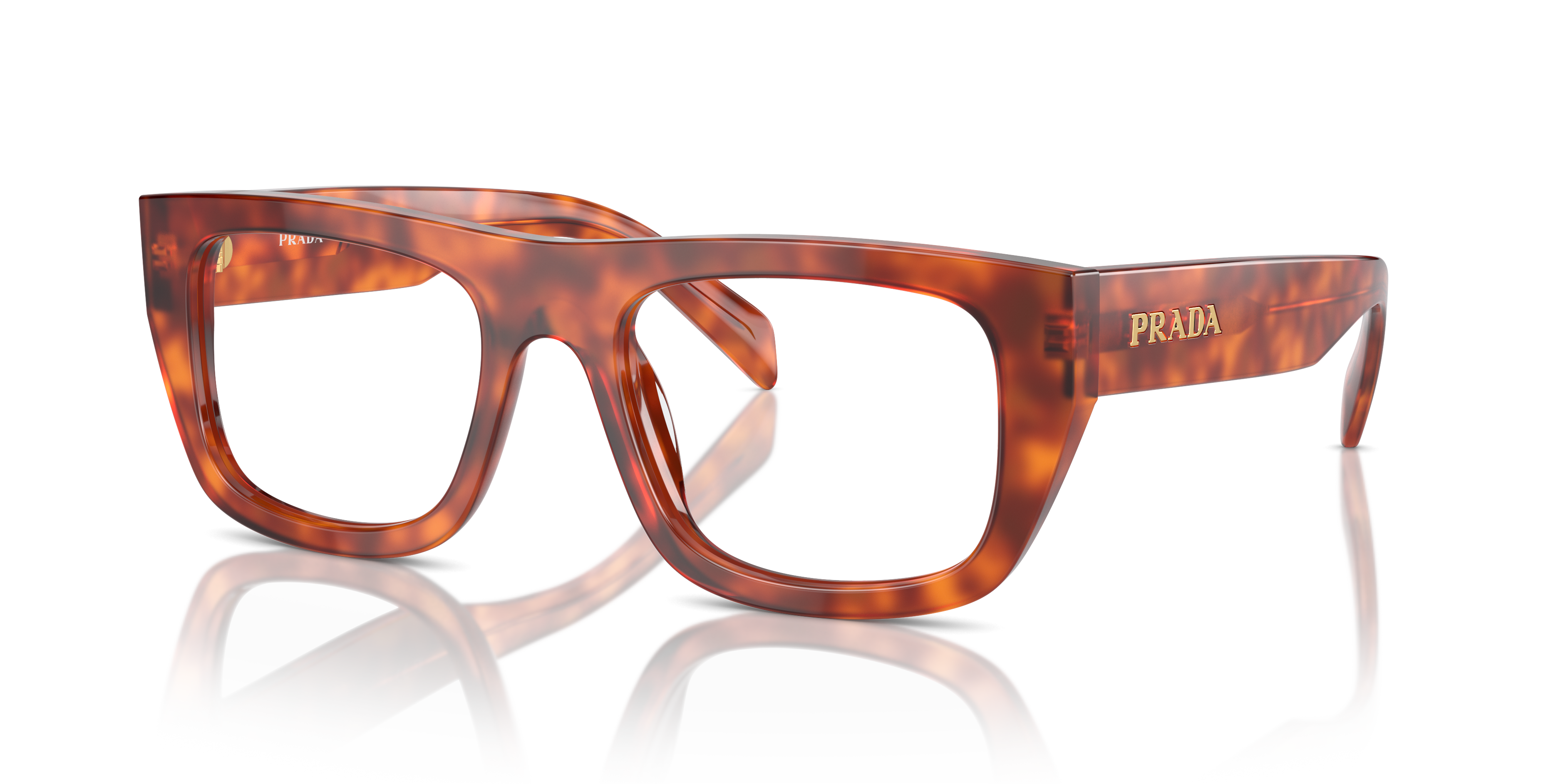 Prada Occhiali da Vista Donna 0PR A17V Cognac Tortoise