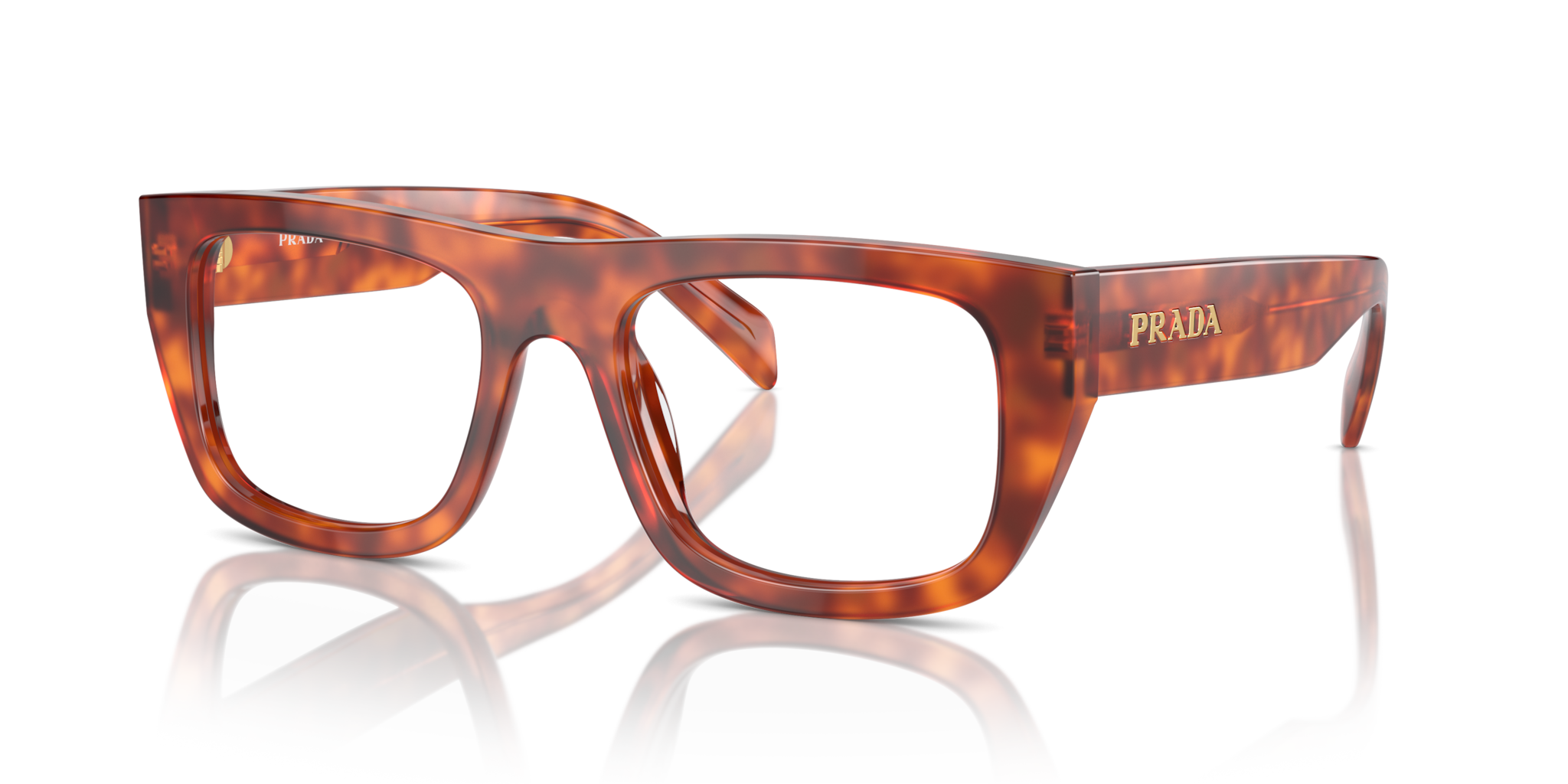 Prada Occhiali da Vista Donna 0PR A17V Cognac Tortoise