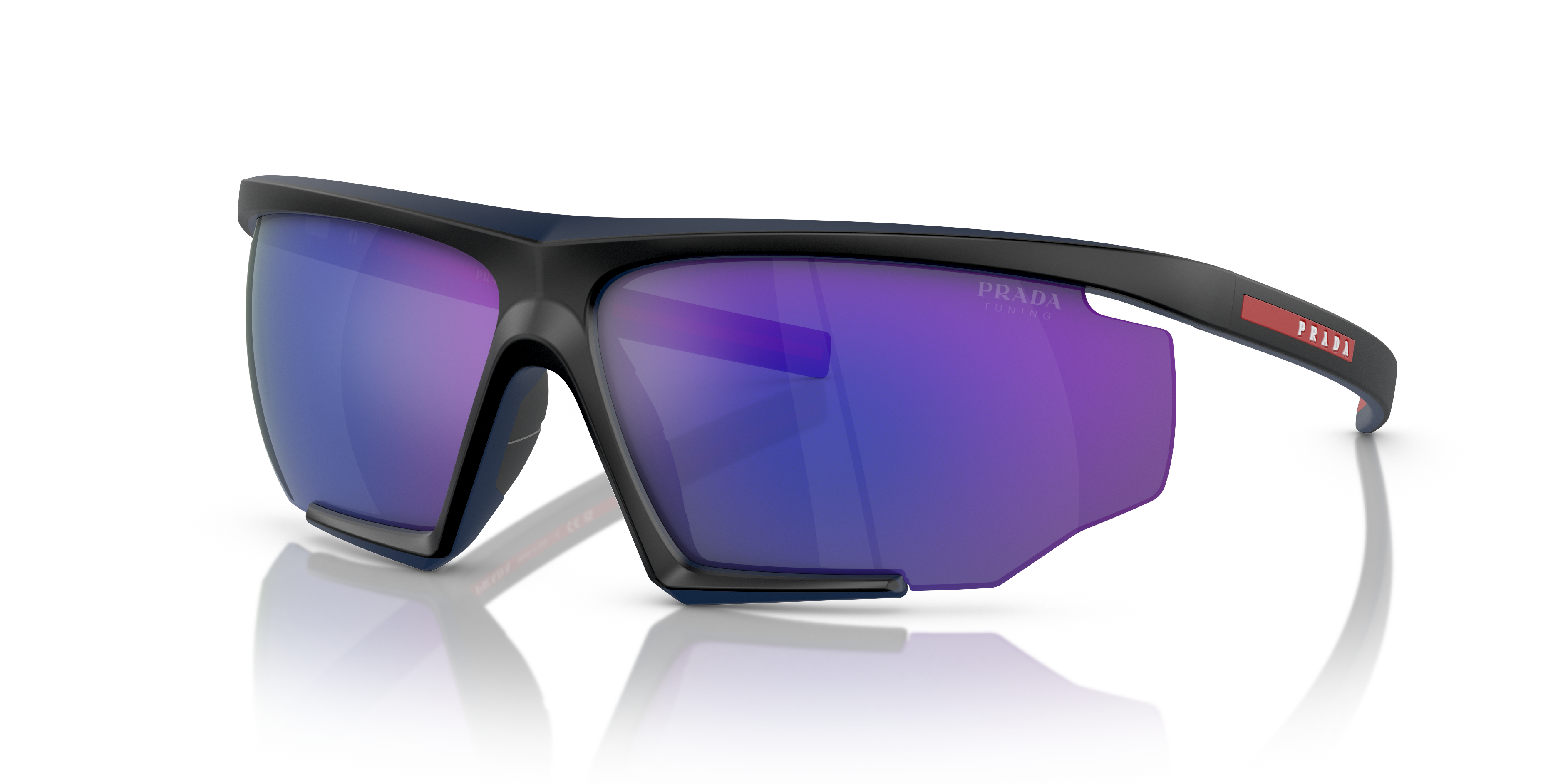 Occhiali da sole Prada Linea Rossa 0PS 07YS Uomo - Black/Red Rubber