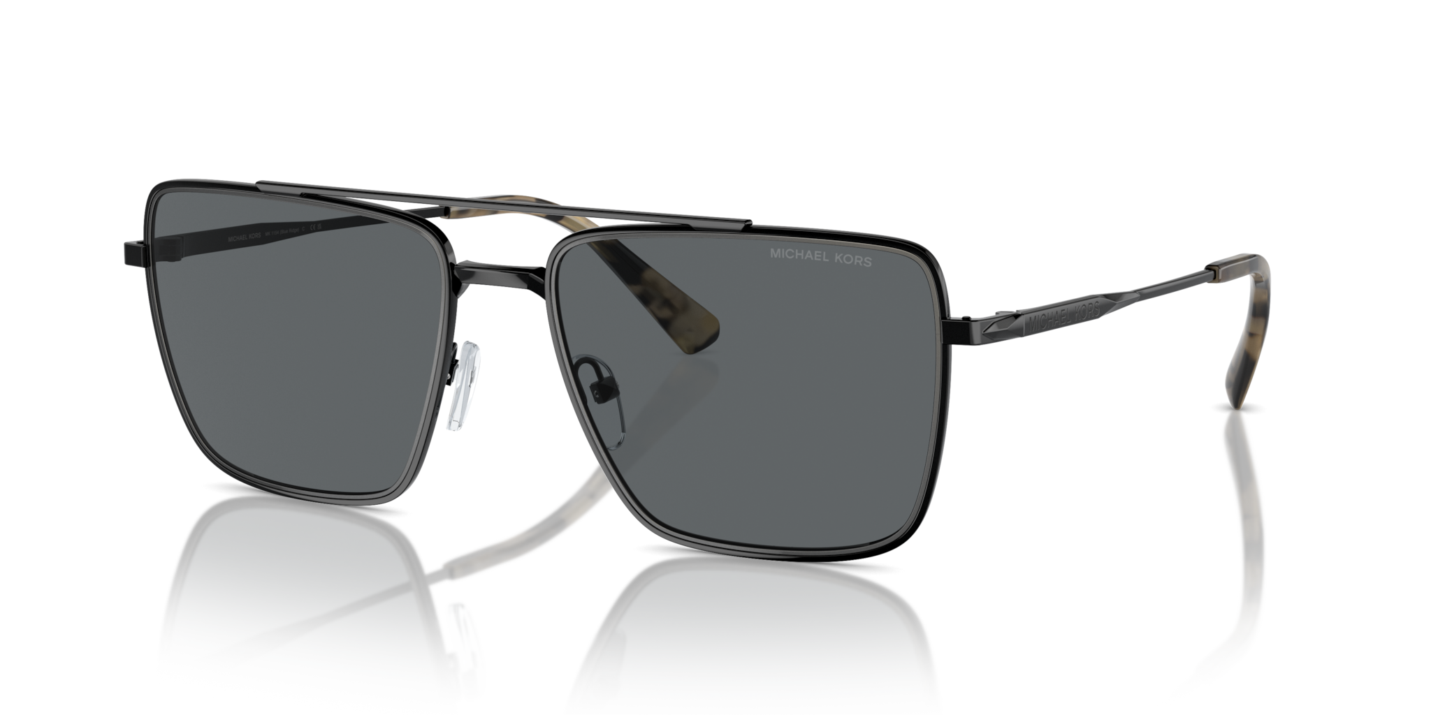 Occhiali da Sole Uomo Michael Kors Neri Lucidi 0MK1154 BLUE RIDGE