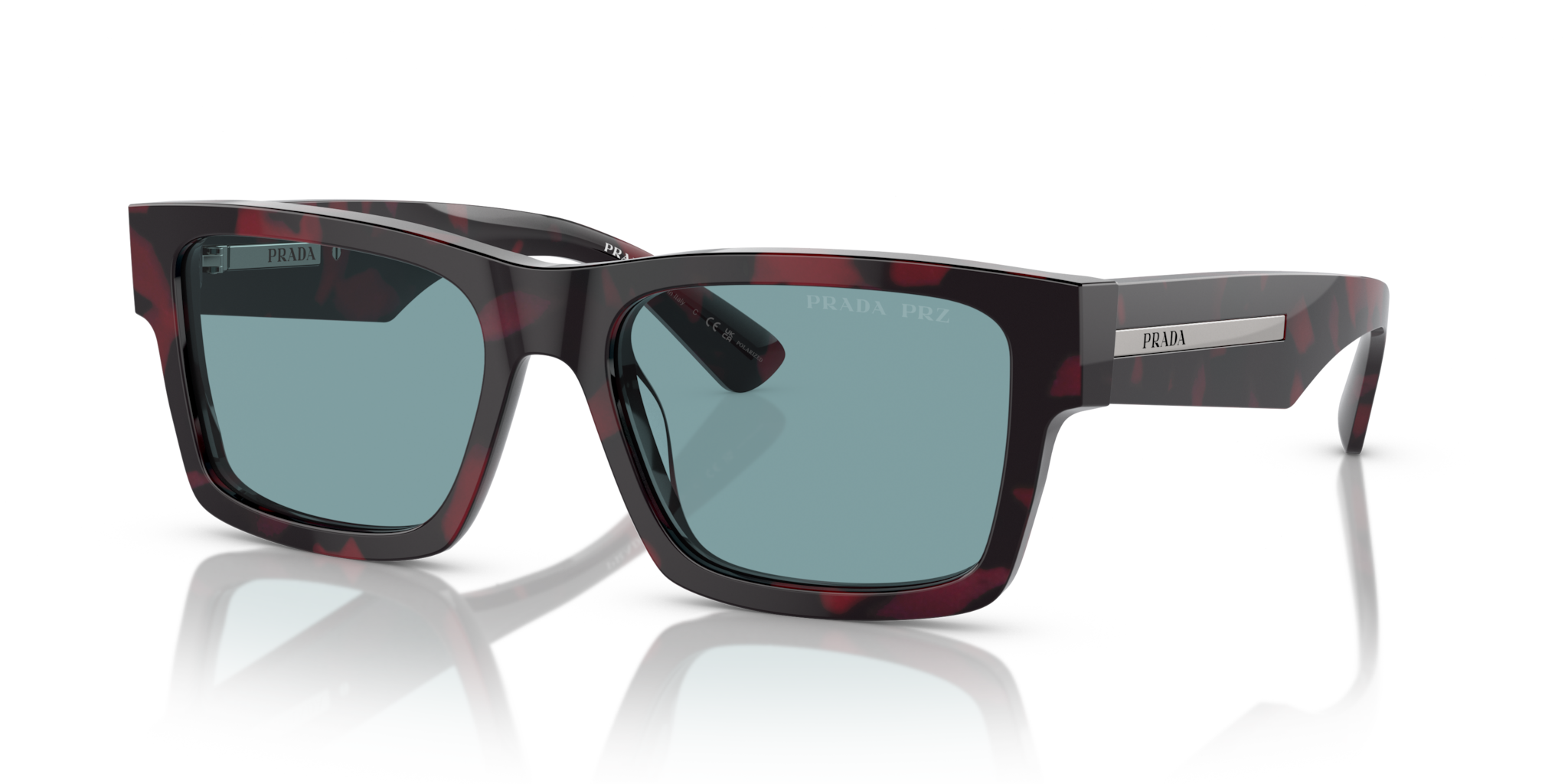 Occhiali da sole Prada PR 25ZS Uomo - Viola Tartarugato Originali