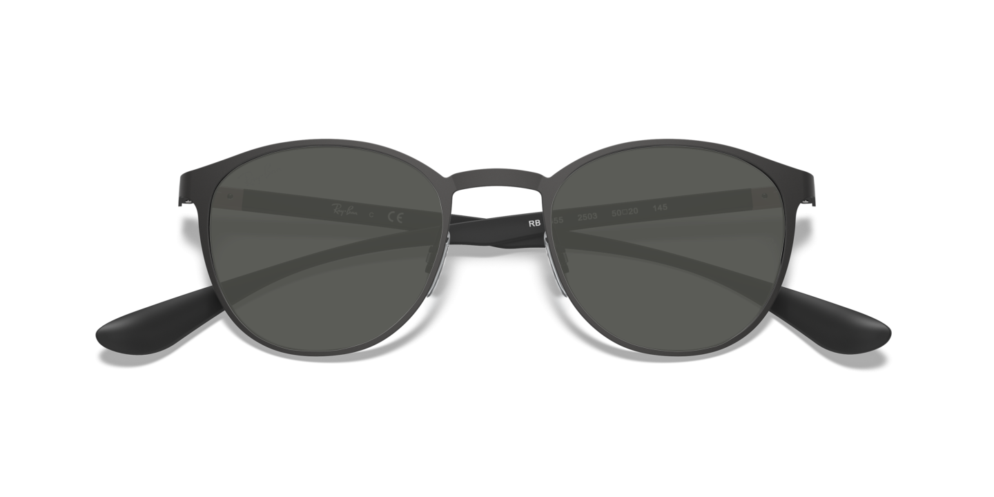UNISEX EYEGLASSES RAY-BAN RX 6355 - 2994 GOLD ON MATT BLACK TOP SIZE 47 