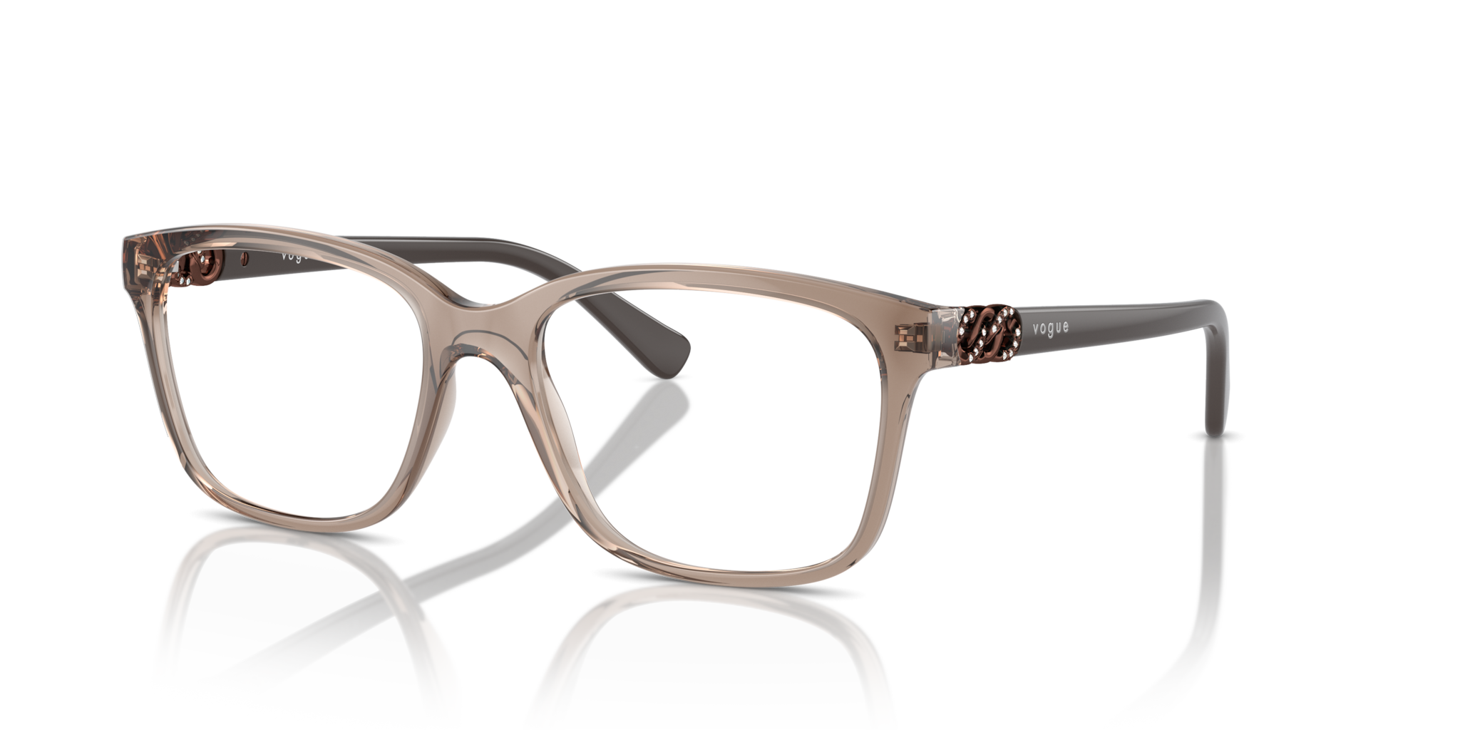 Vogue Eyewear 0VO5574B Donna: Occhiali da Vista Marrone Trasparente