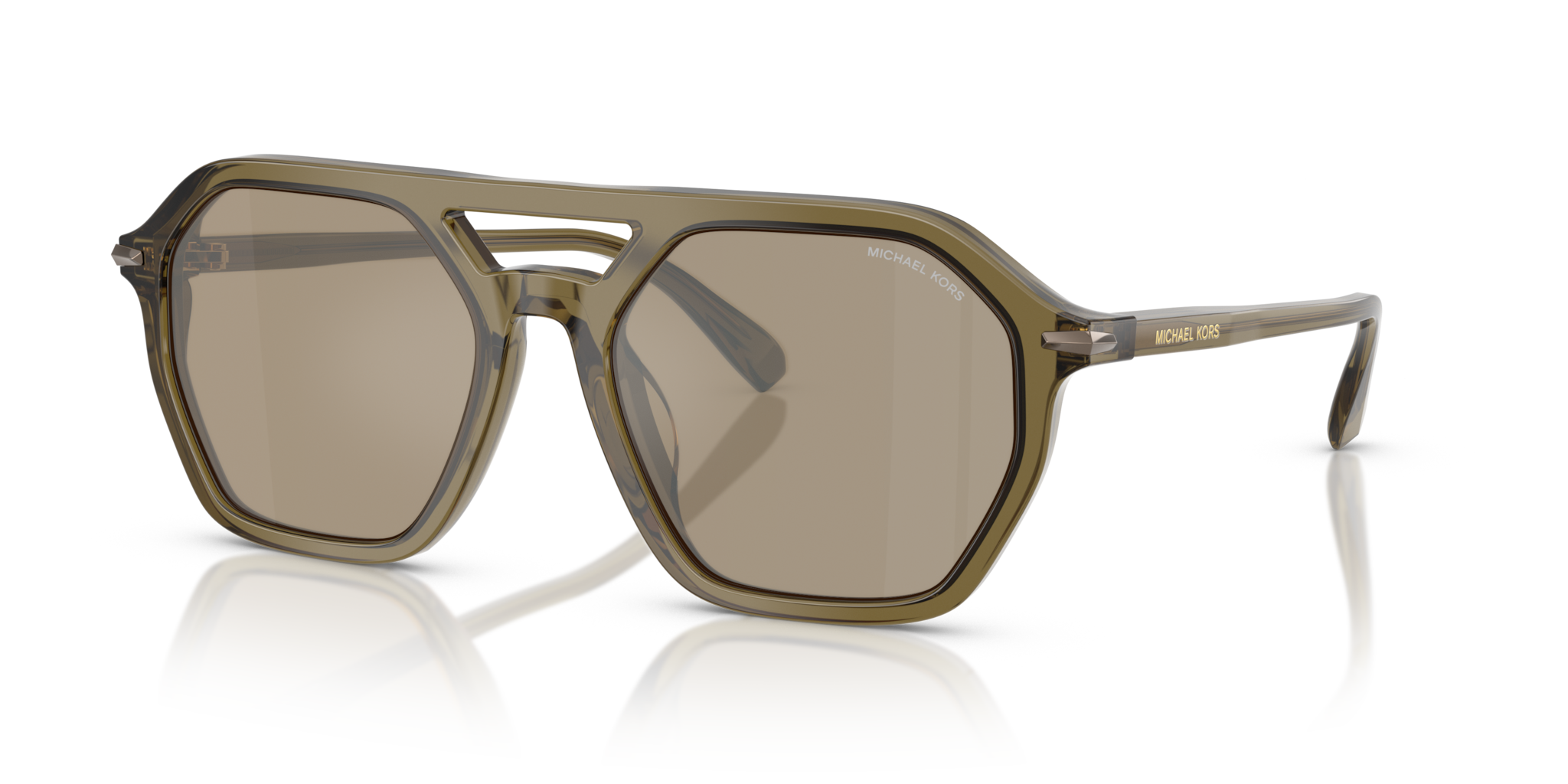 Occhiali da Sole Michael Kors Jackson Hole Olive Transparent Uomo
