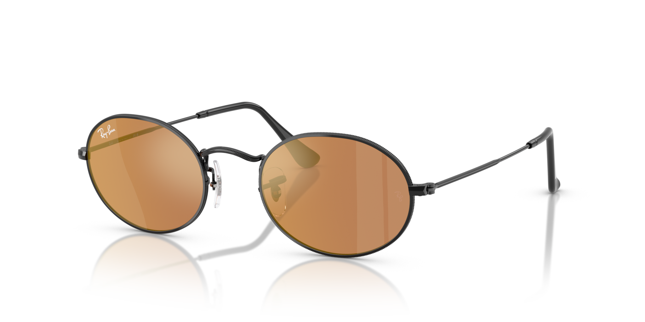 UNISEX SUNGLASSES RAY-BAN RB 3547N OVAL 001 GOLD CALIBER 51 