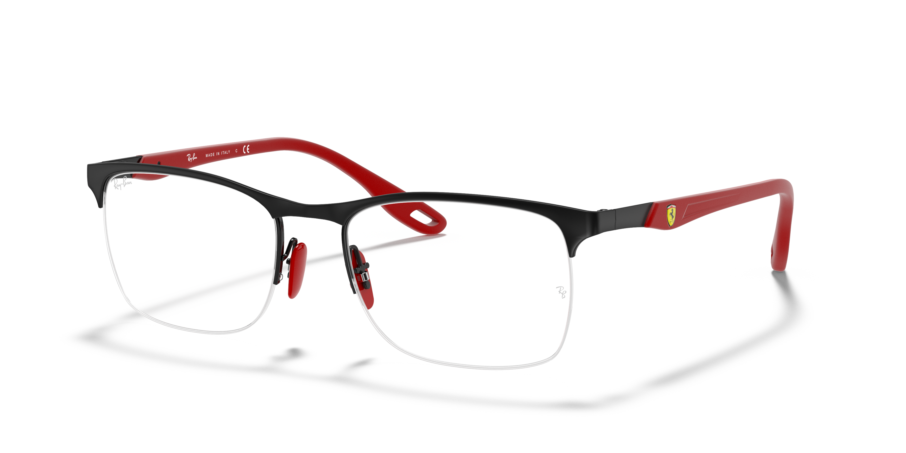 MEN'S EYEGLASSES RAY-BAN RX 8416M - F045 MATT FERRARI RED TOP ON SILVE 