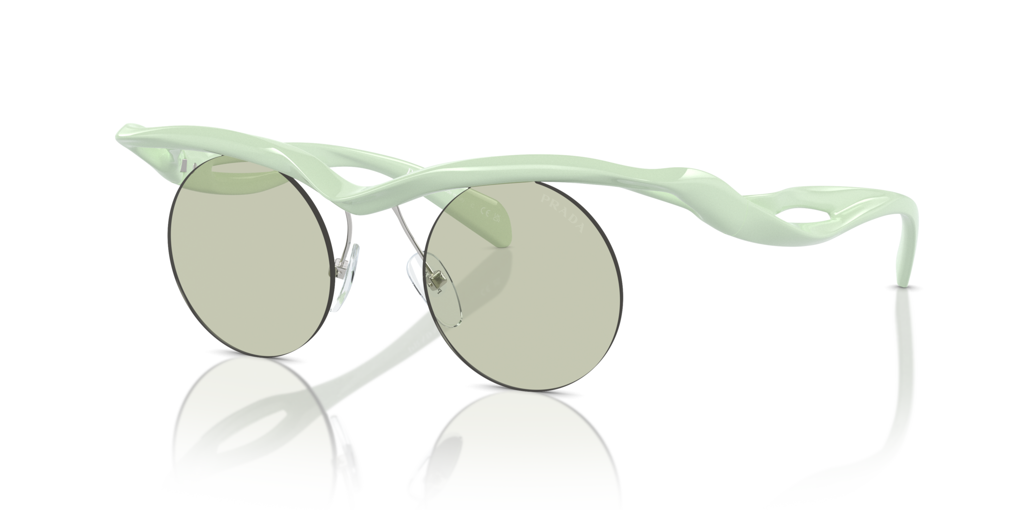 Prada PR A18S Mint: Occhiali da Sole Uomo - Stile e Protezione Top