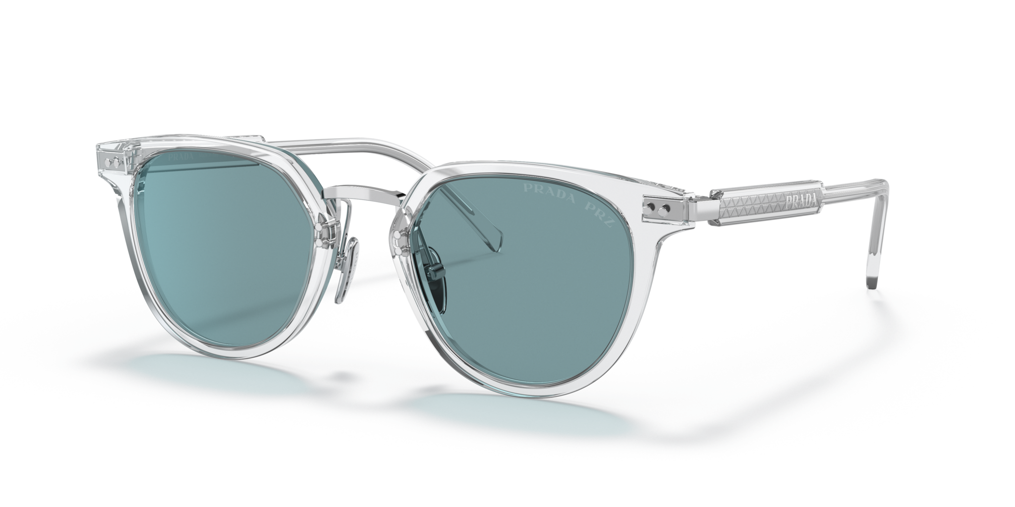 Occhiali da Sole Prada Uomo PR 17YS Crystal - Stile Trasparente