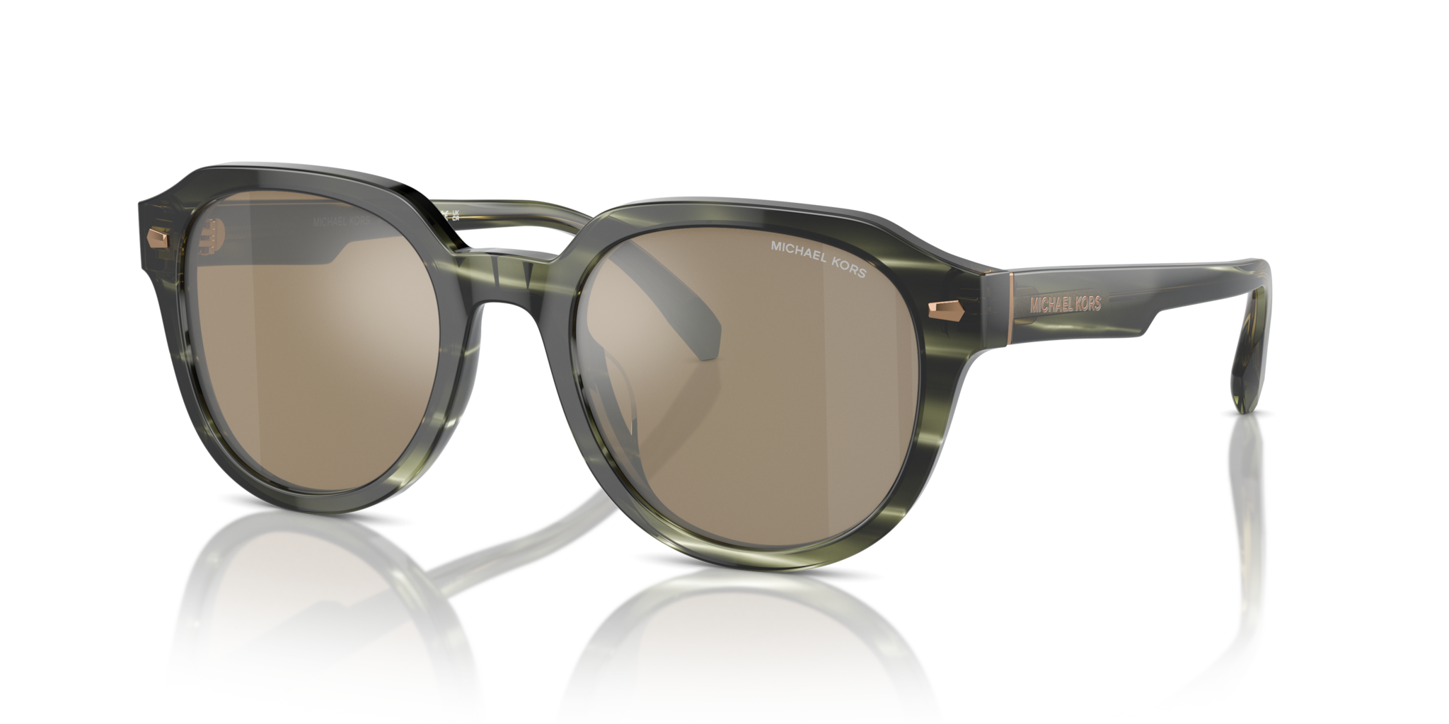 Occhiali da Sole Michael Kors Uomo Eger 0MK2216U Olive Horn