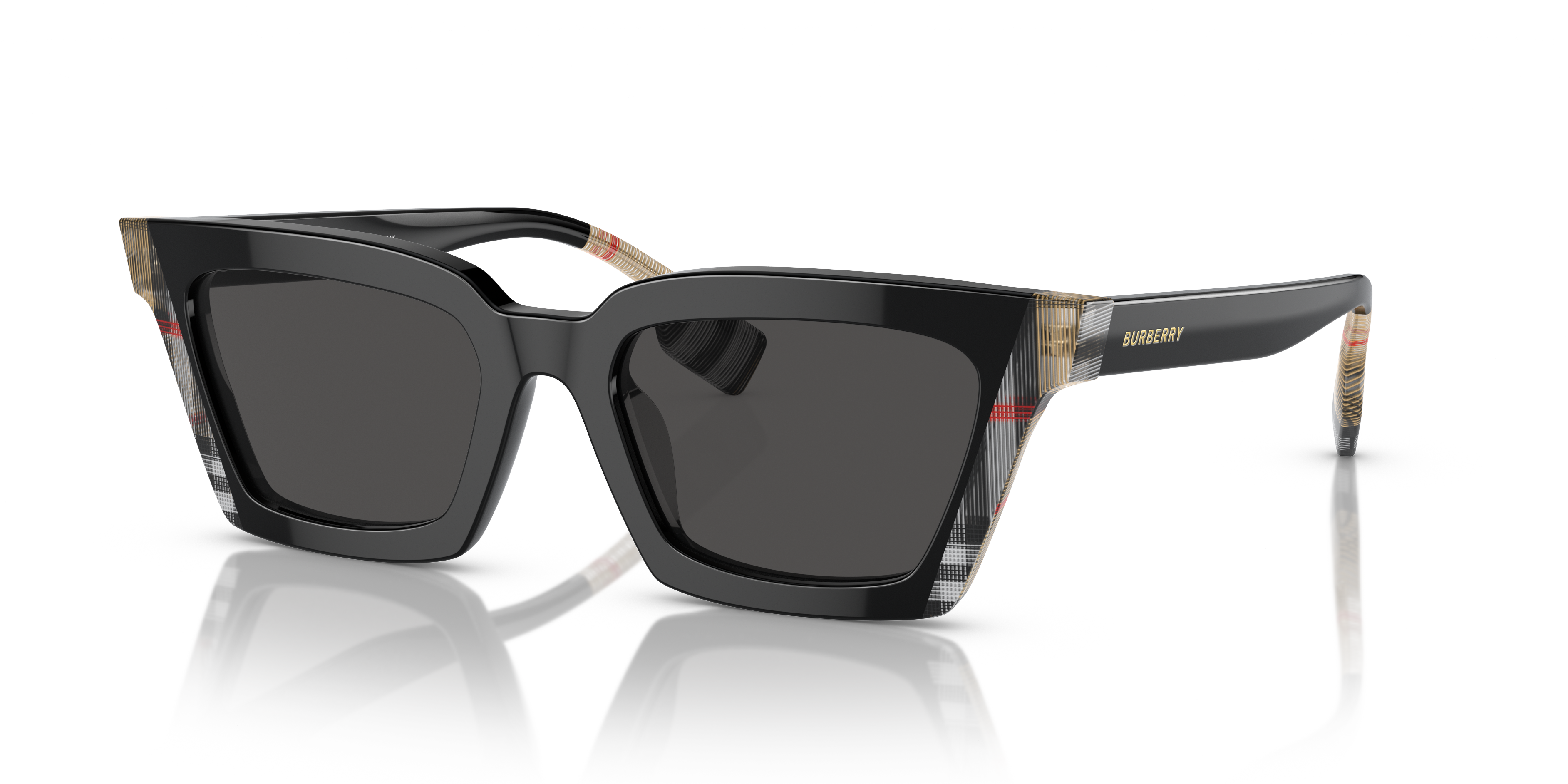Occhiali da sole Burberry 0BE4392U neri Black Vintage Check