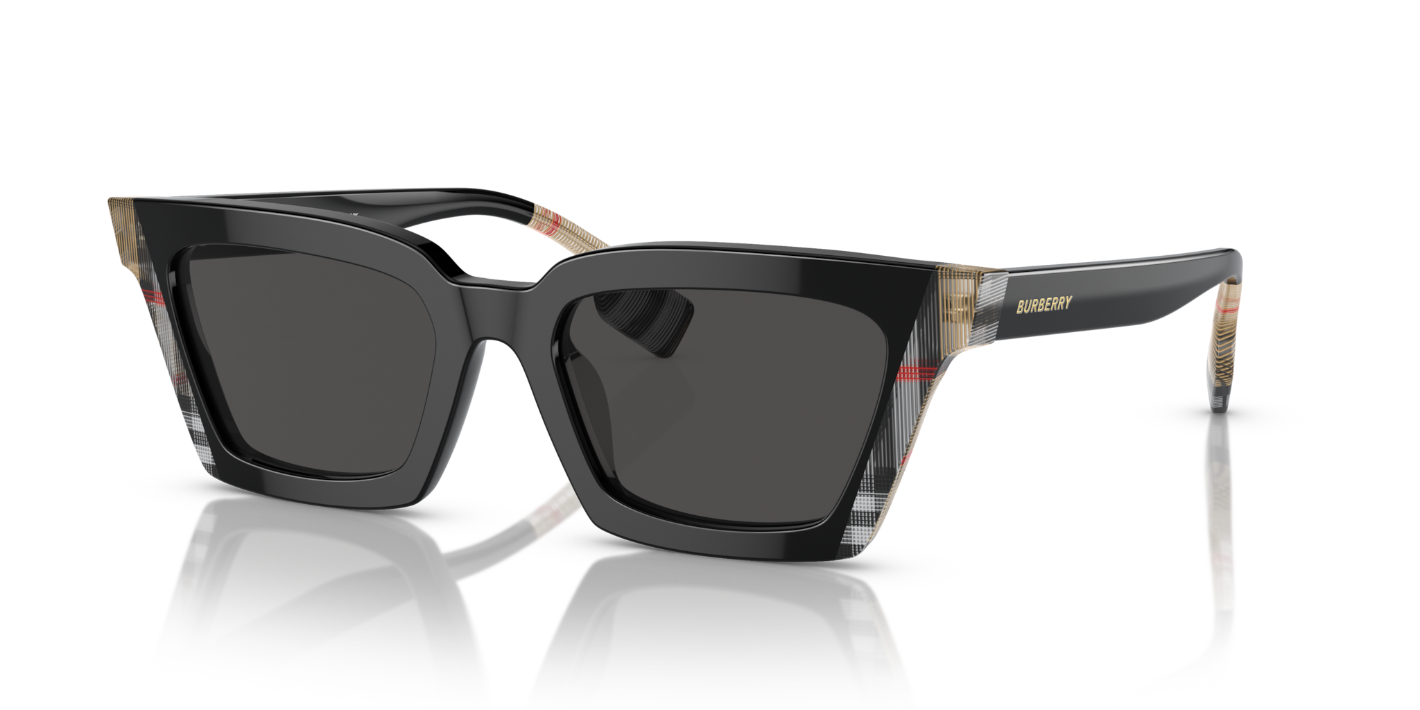 Occhiali da sole Burberry 0BE4392U neri Black Vintage Check