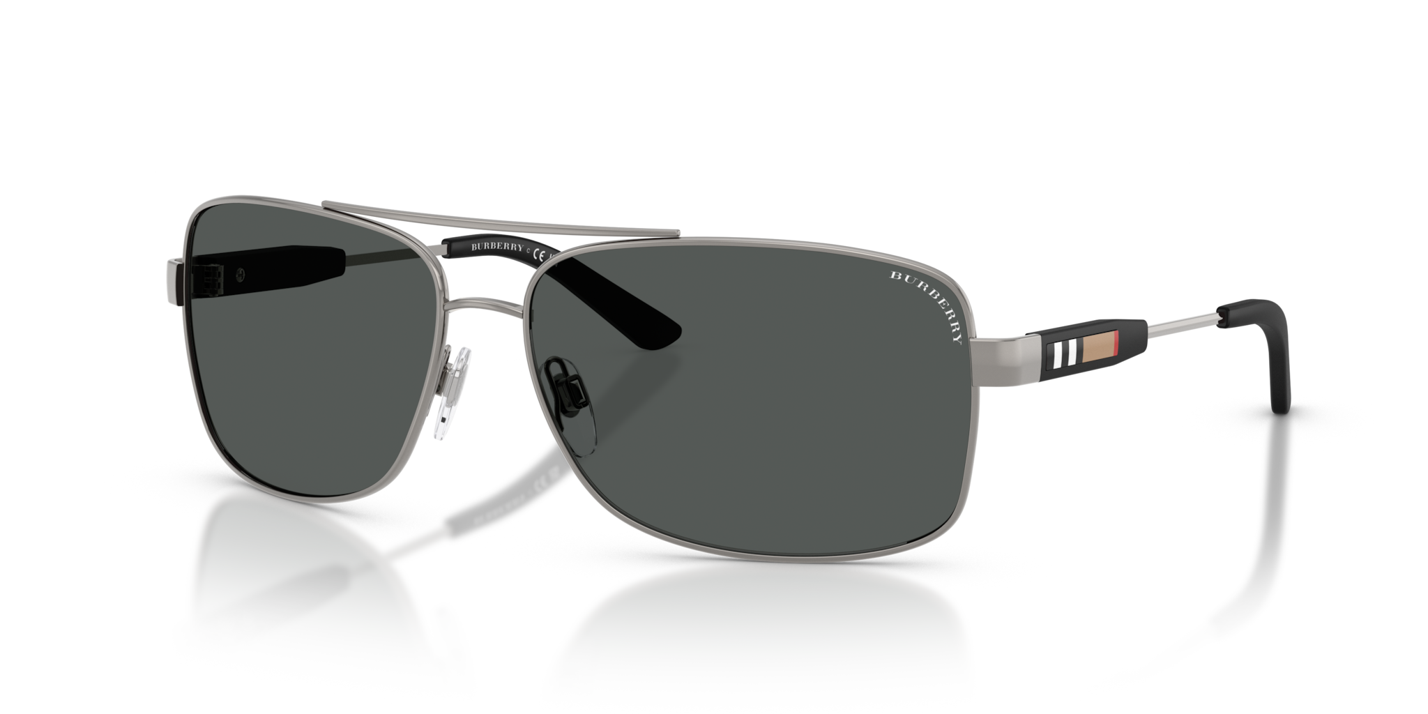 Occhiali da Sole Burberry BE3074 Uomo Gunmetal | Stile Autentico