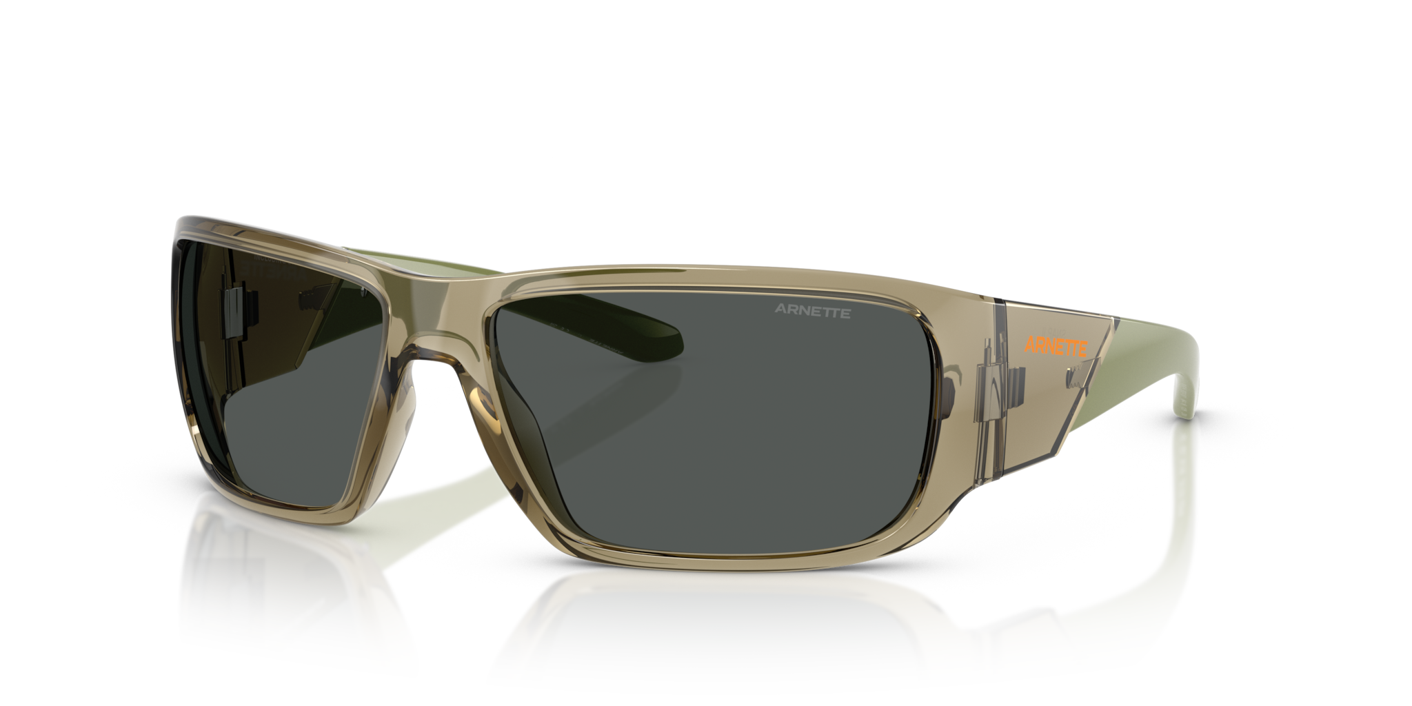 Occhiali da Sole Arnette SNAP II Uomo Transparent Olive - Originali
