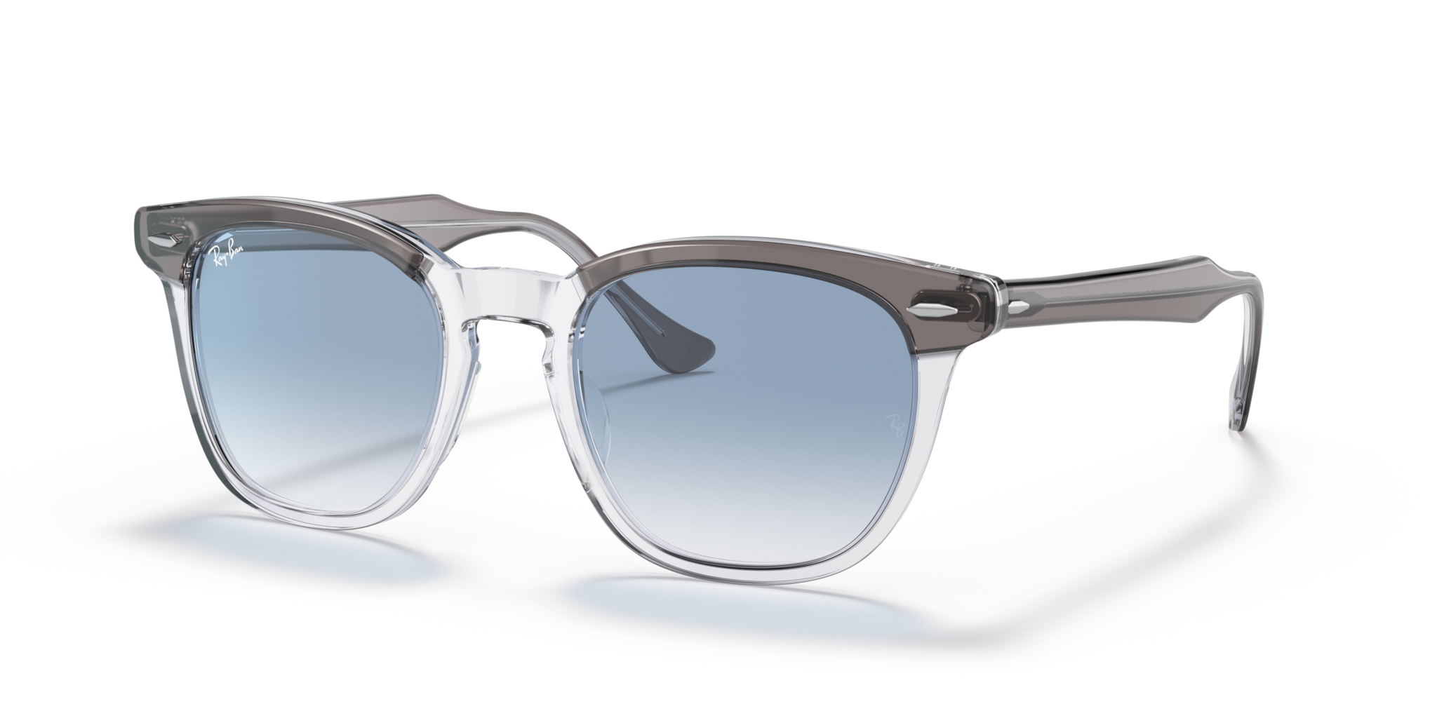 UNISEX SUNGLASSES RAY-BAN RB 2298 HAWKEYE 1294M3 BLACK ON TRANSPARENT SIZE 52 