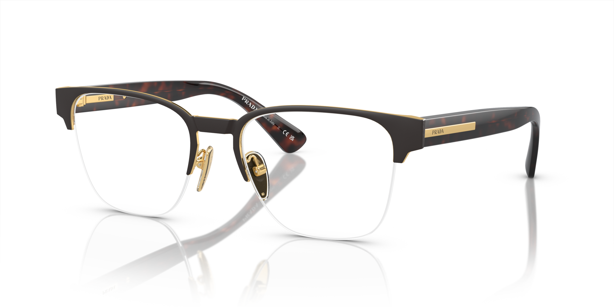 Occhiali da Vista Prada Uomo 0PR A52V Marrone Opaco - Eleganza Maschil