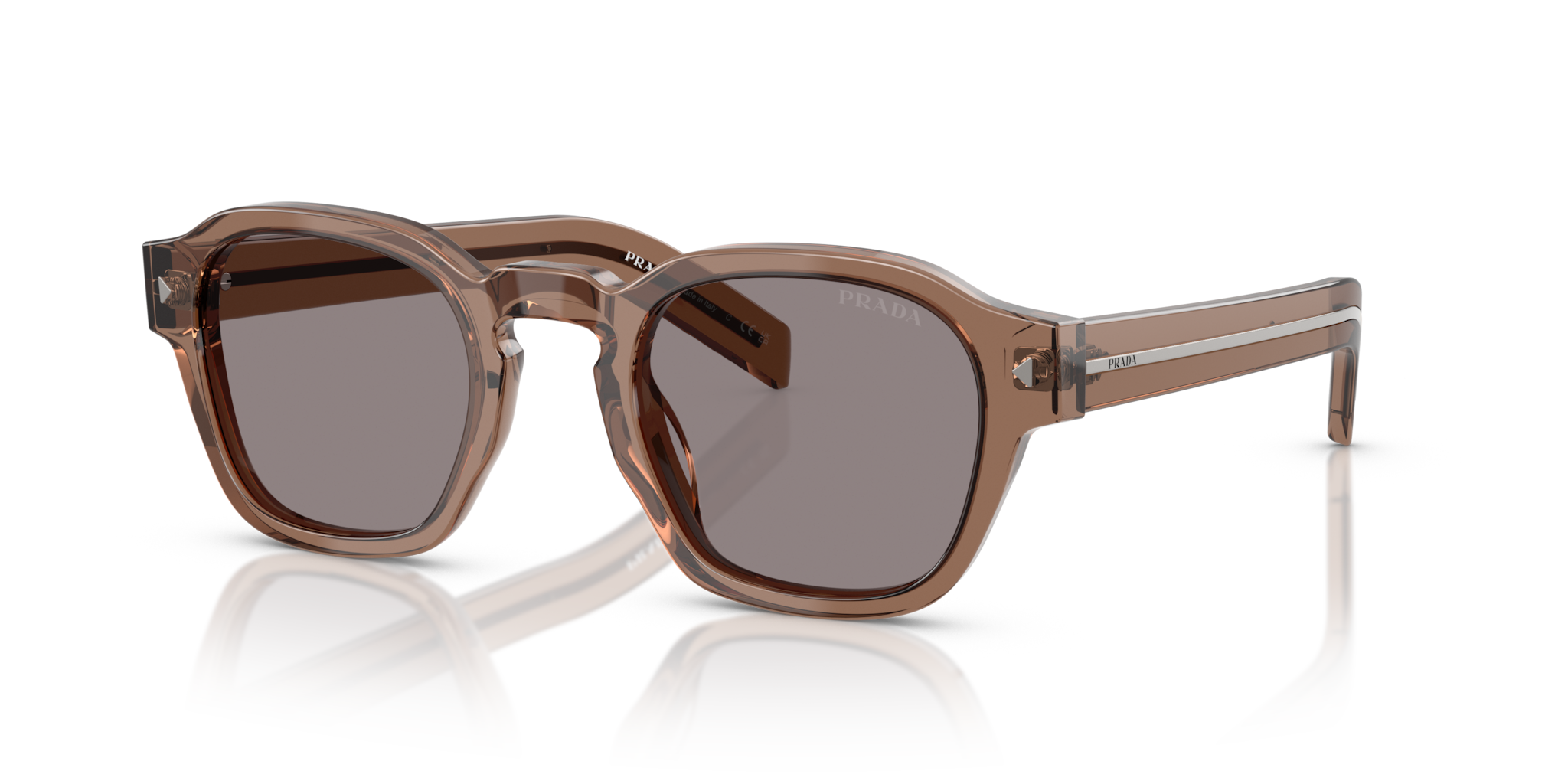 Occhiali da Sole Prada A16S Uomo Transparent Clay | Spedizione Veloce