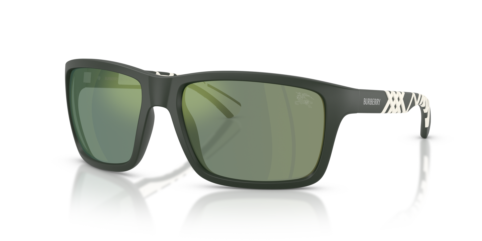 Occhiali da Sole Burberry Uomo BE4483 Verde Opaco - Collezione Origina