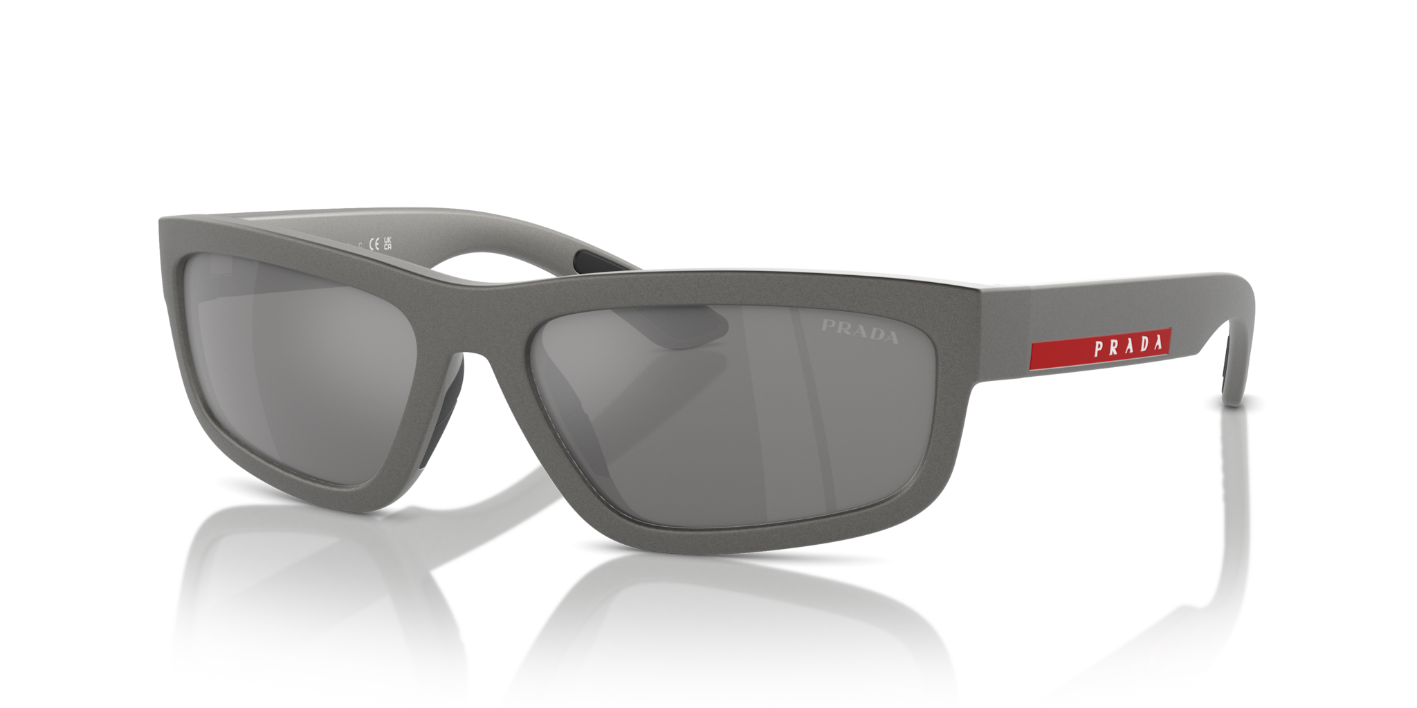 Occhiali da Sole Prada Linea Rossa PS 05ZS Uomo - Grey Metal Originali