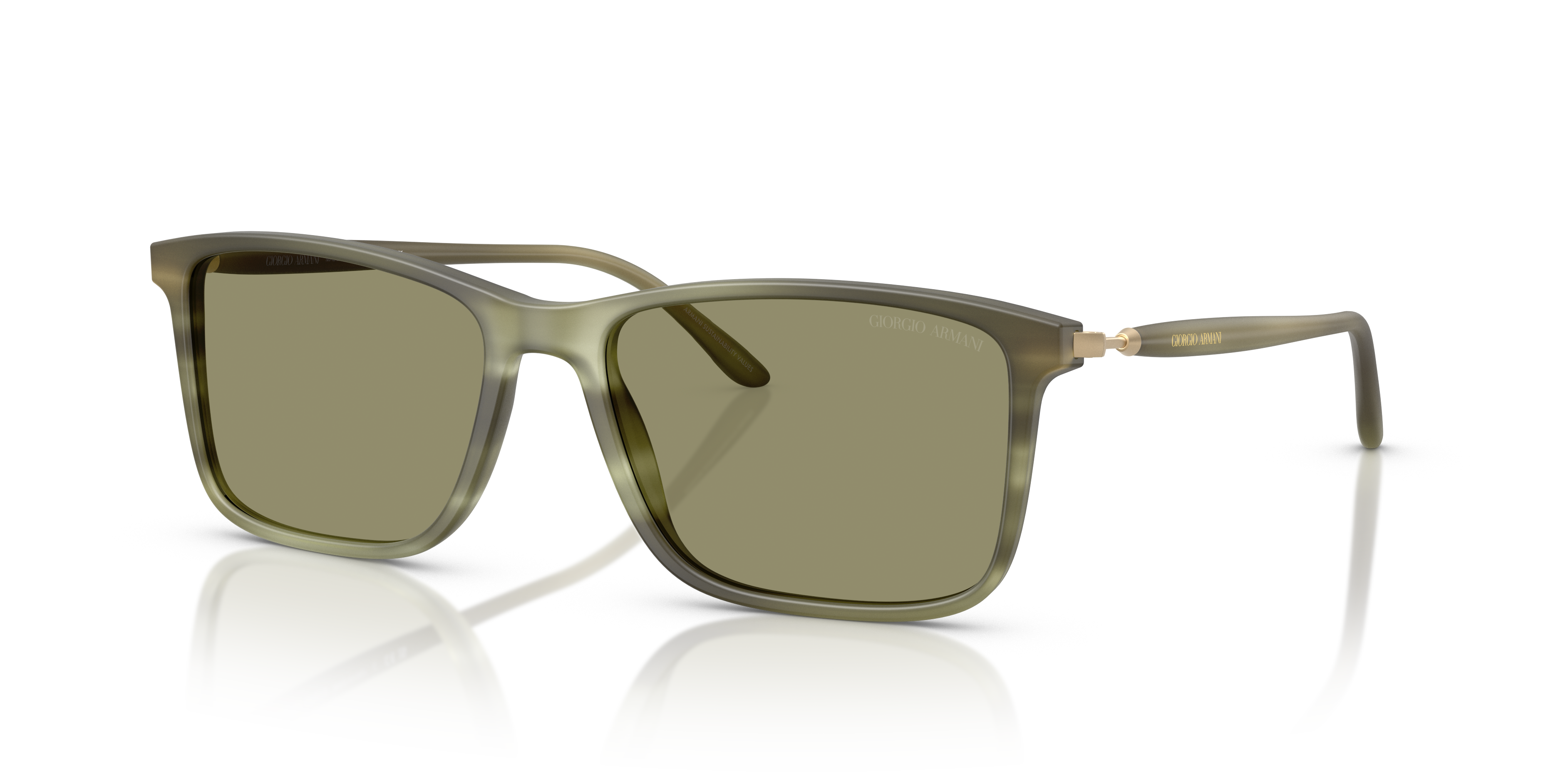 Occhiali da Sole Uomo Giorgio Armani AR8218 Matte Striped Green
