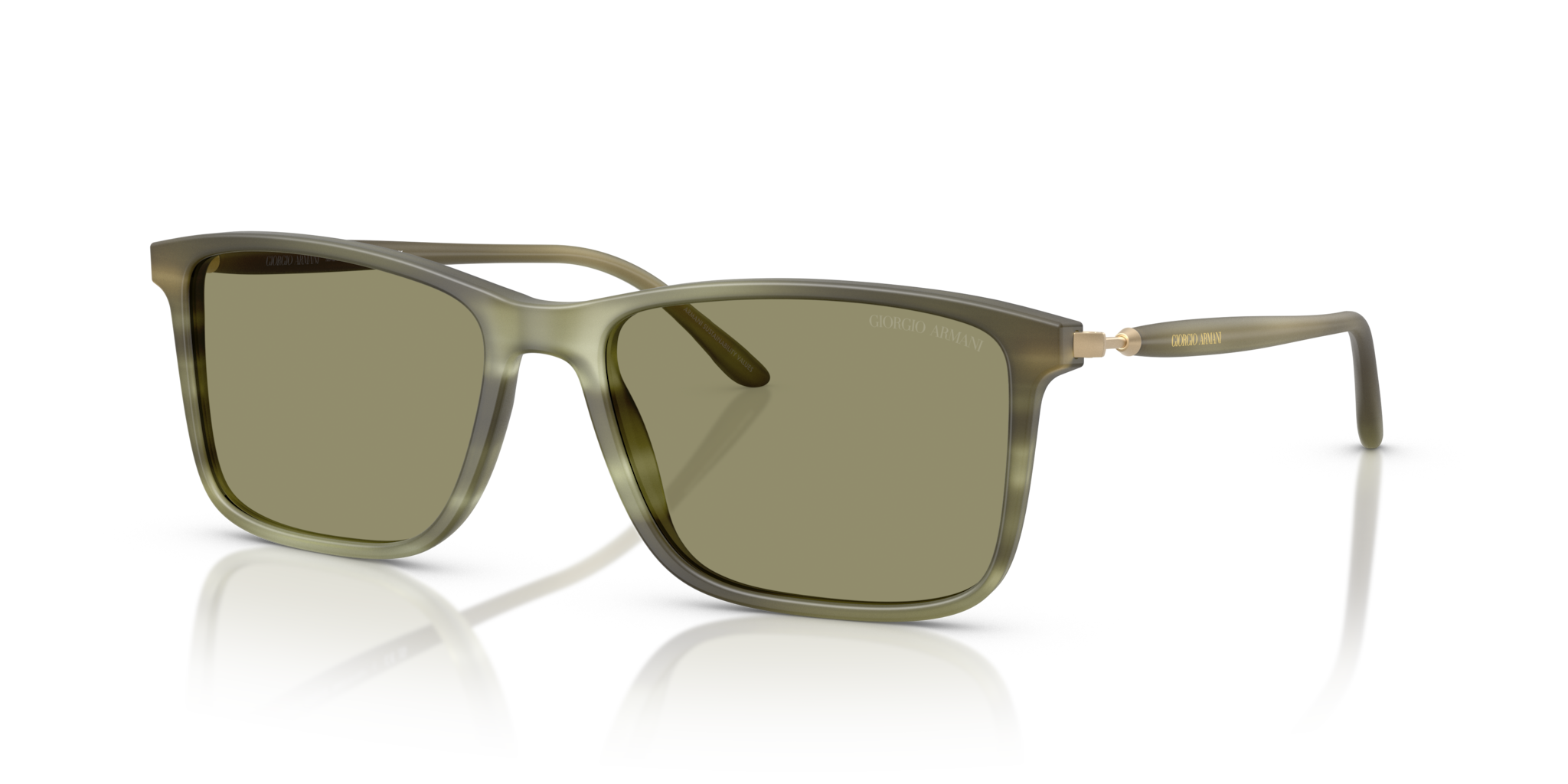 Occhiali da Sole Uomo Giorgio Armani AR8218 Matte Striped Green