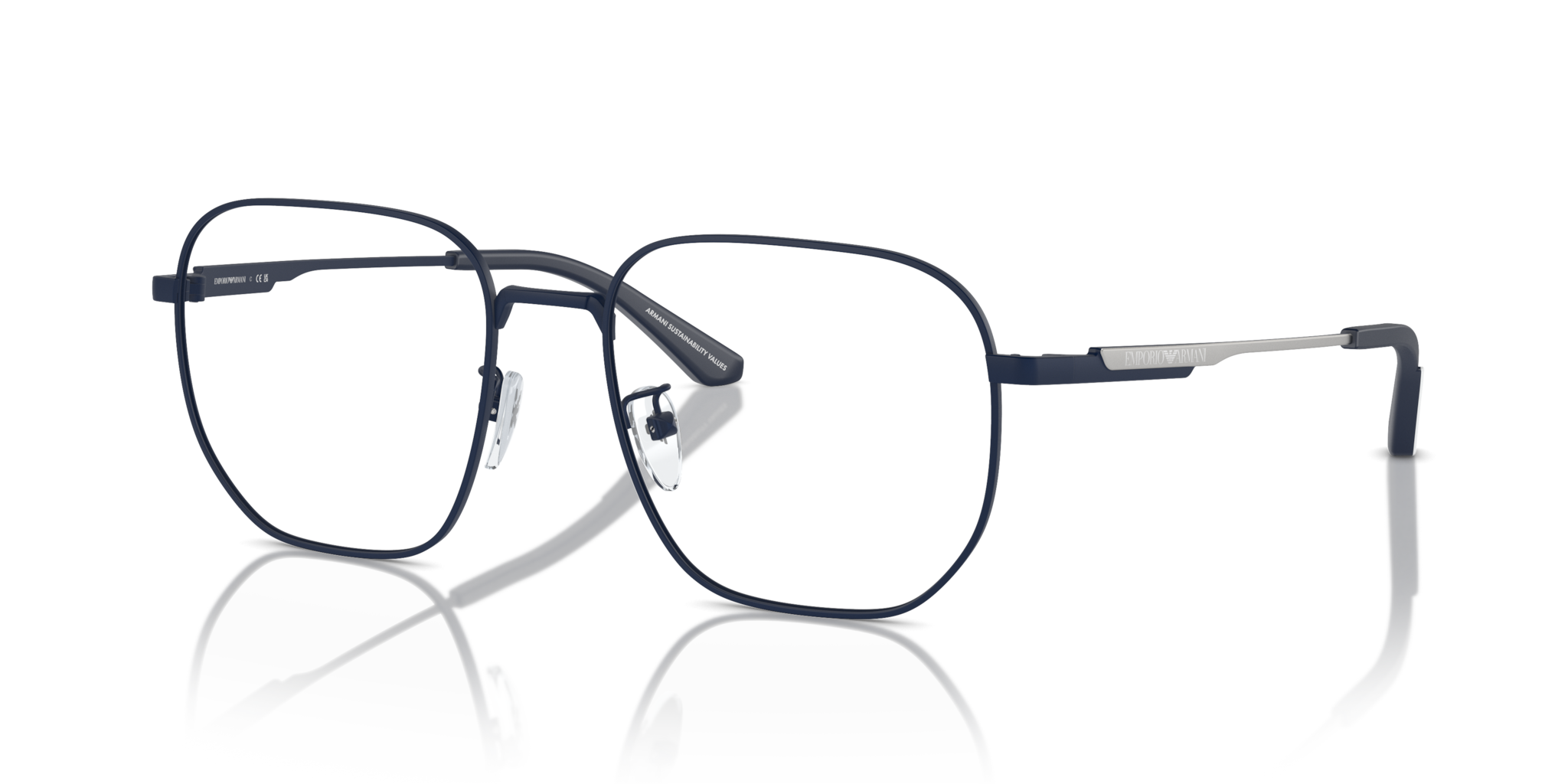 Emporio Armani 0EA1159D Uomo: Occhiali da Vista Blu Opaco