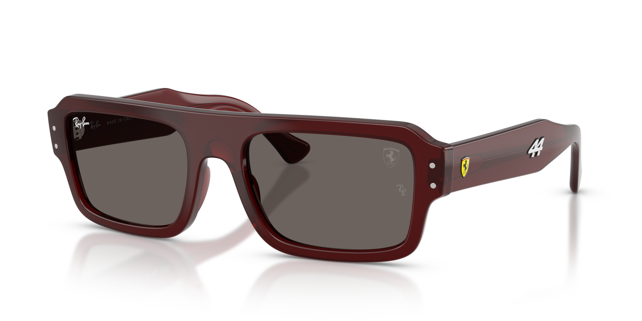Occhiali da Sole Ray-Ban Lewis Hamilton RB4454M Rossi Trasparenti