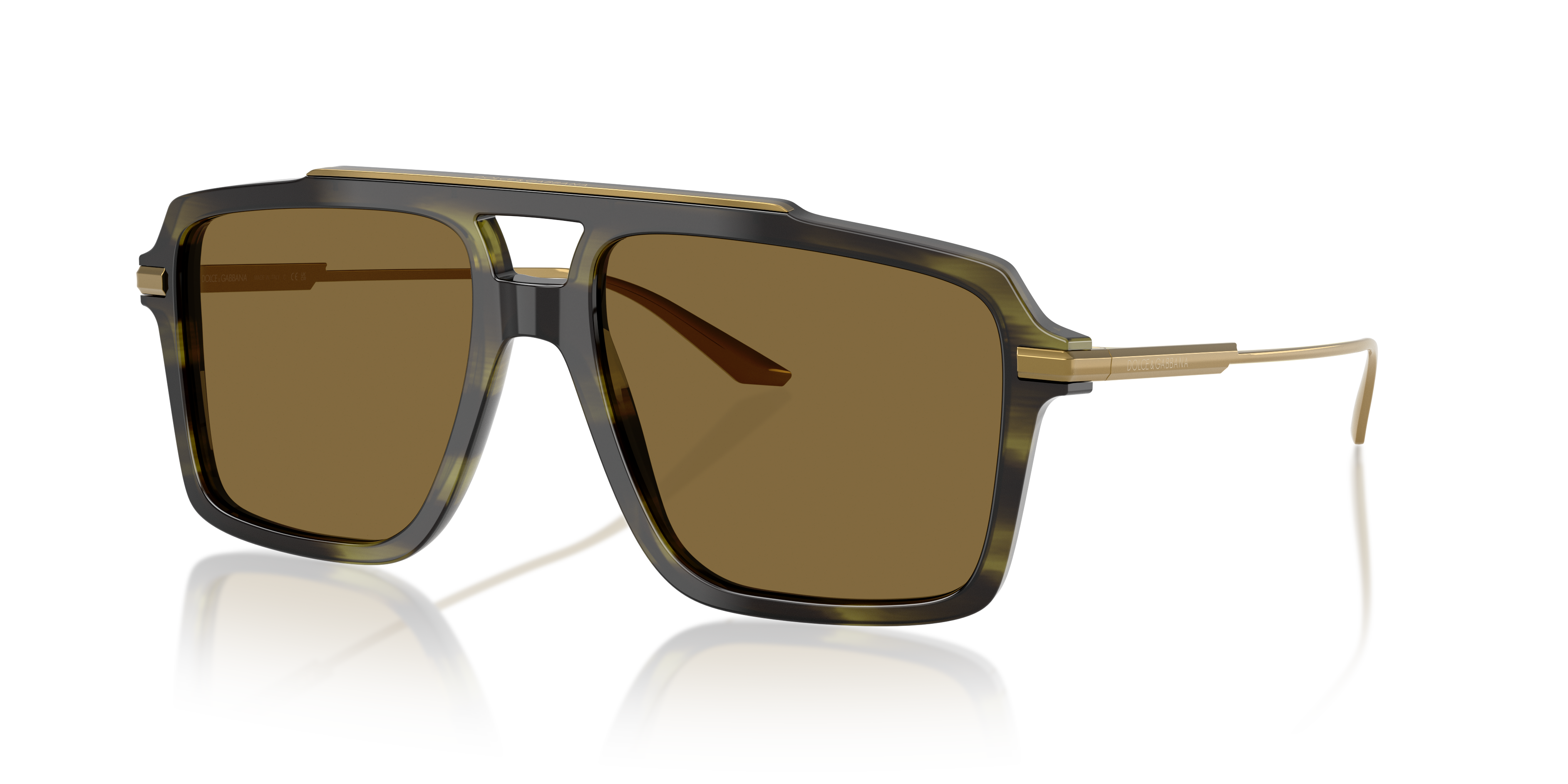 Occhiali da Sole Uomo Dolce&Gabbana DG4477 Striped Olive Originali