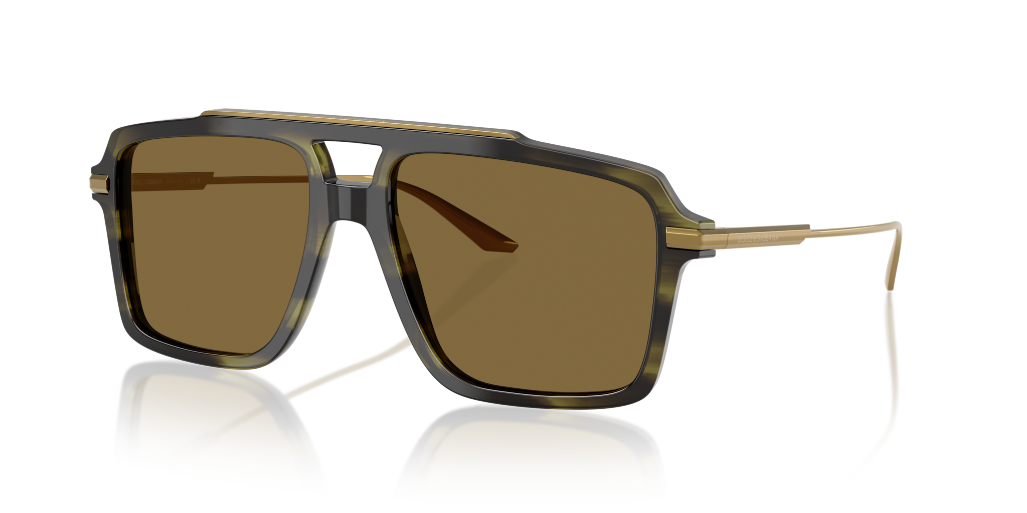 Occhiali da Sole Uomo Dolce&Gabbana DG4477 Striped Olive Originali